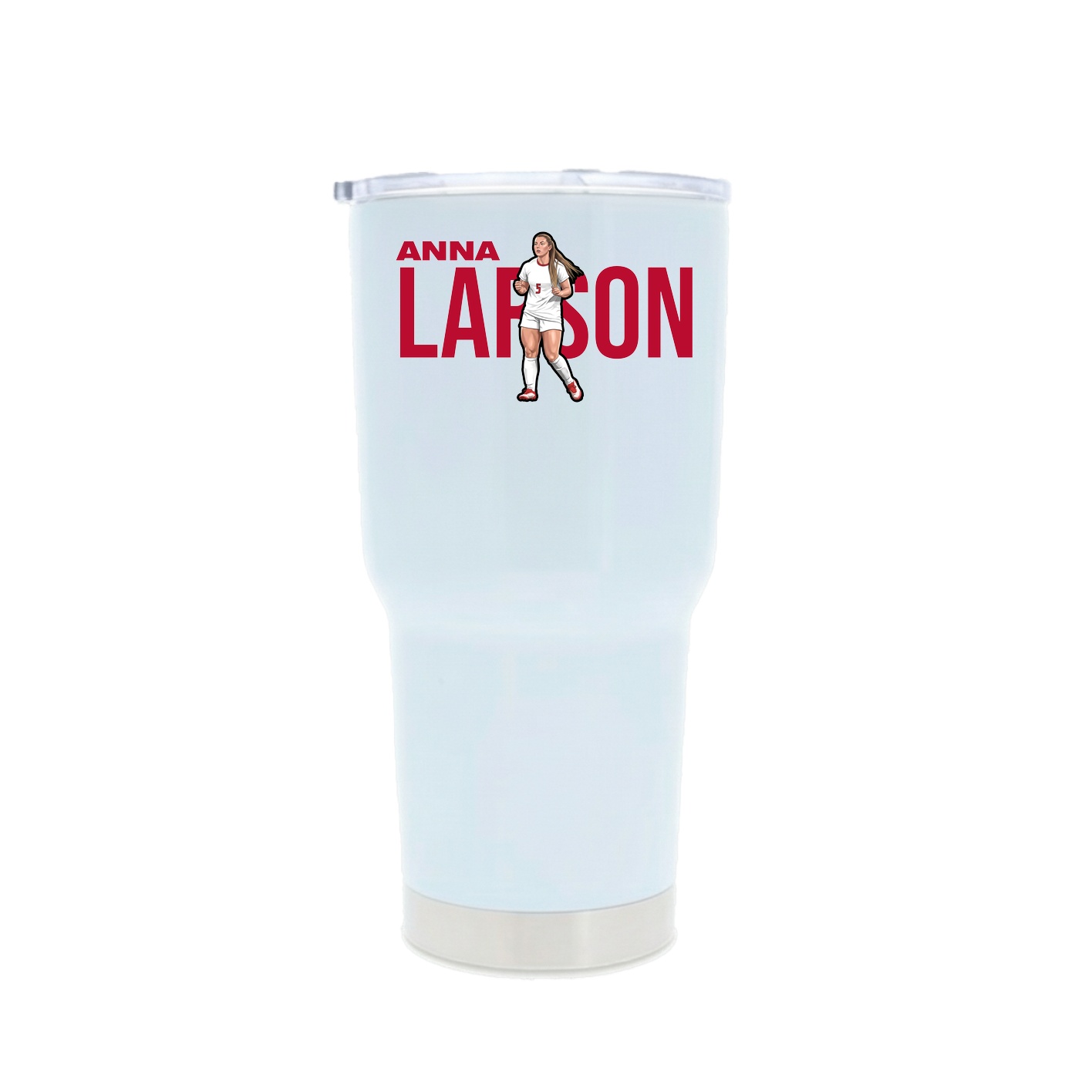 30oz Stainless Steel Tumbler — Player Name in White
