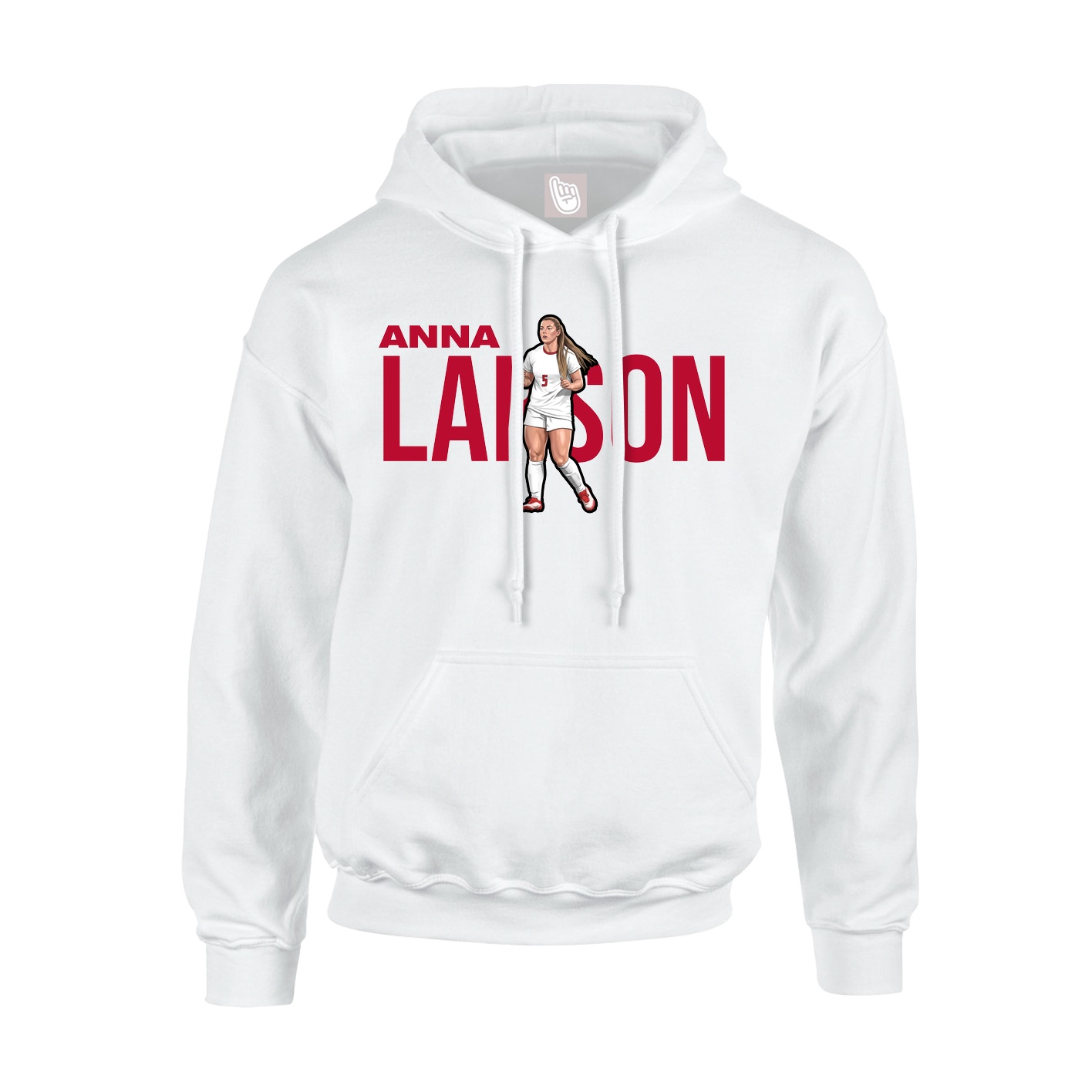 Youth Hoodie — Player Name in White