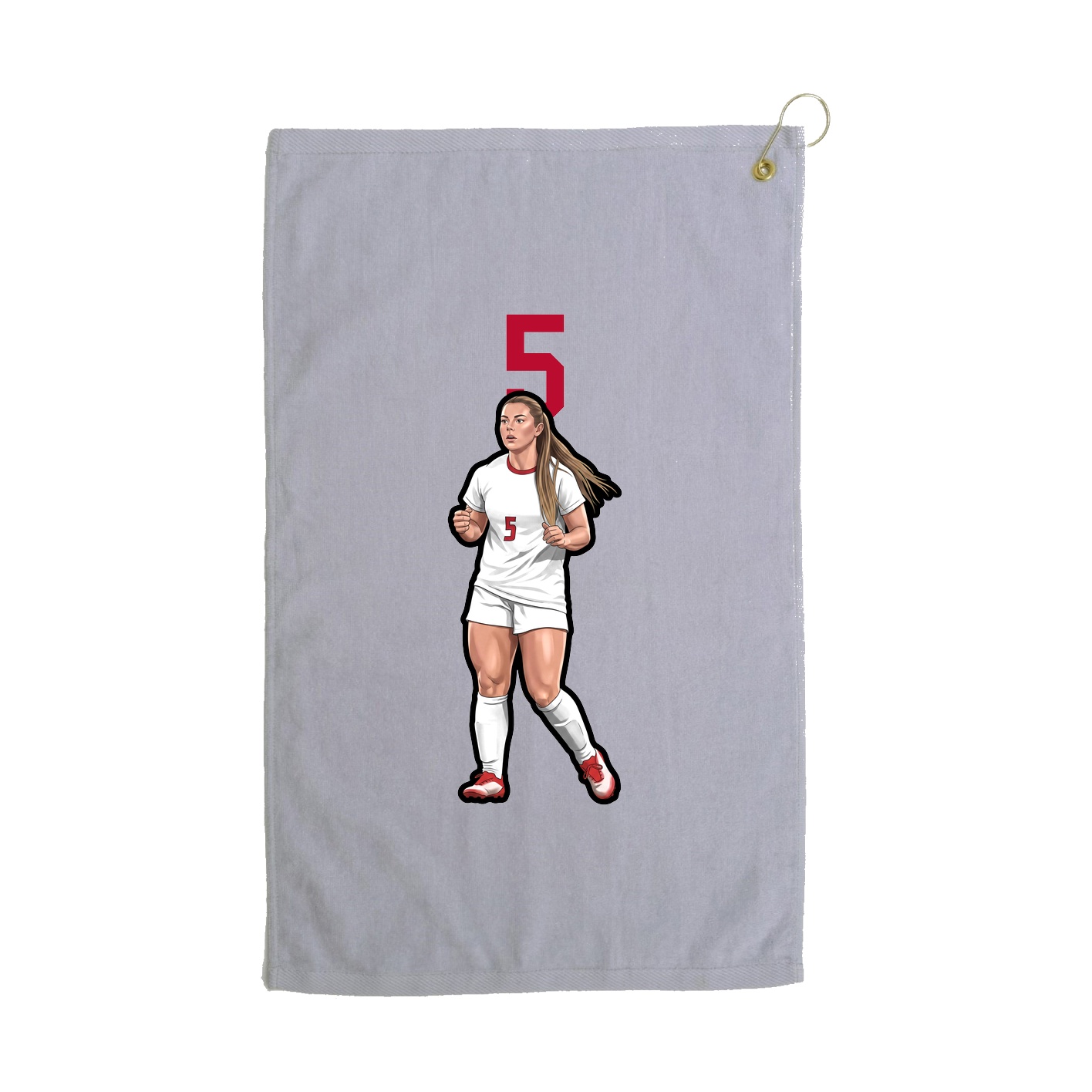 Golf Towel — Number Top in Grey