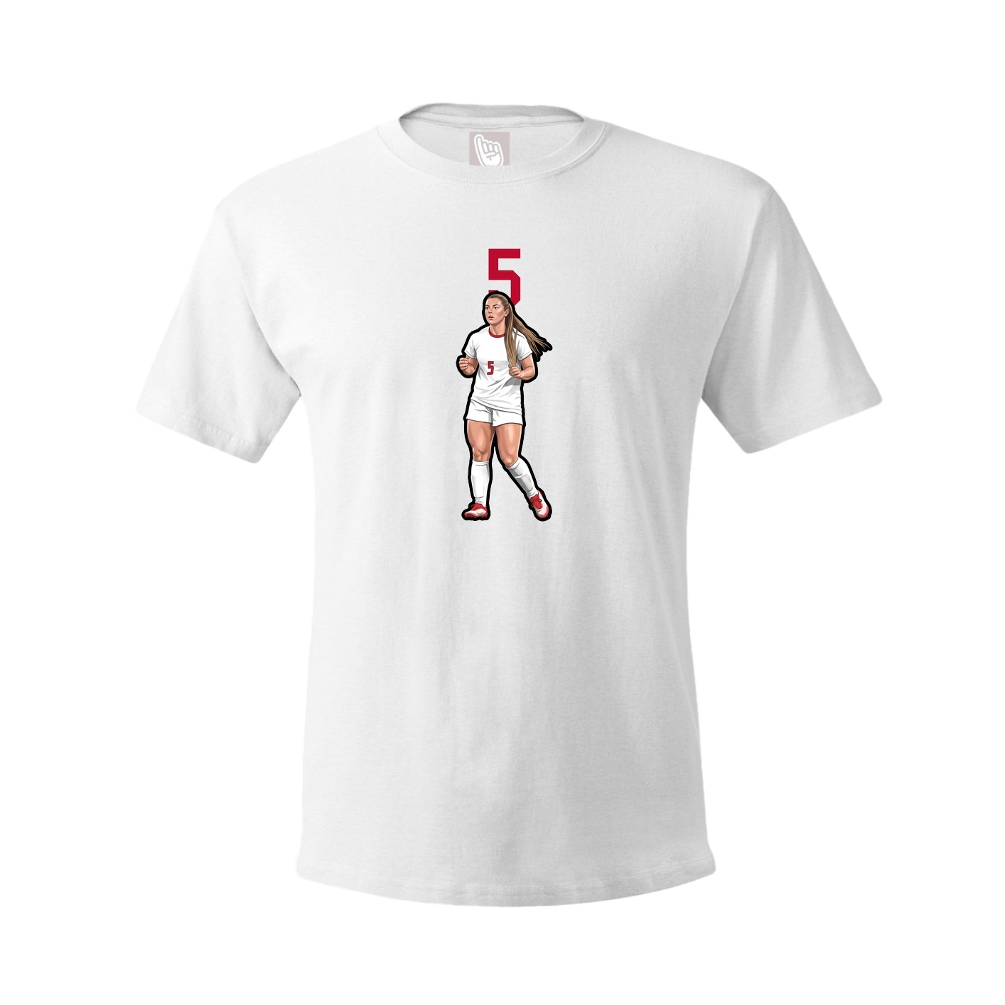 Youth Tee — Number Top in White