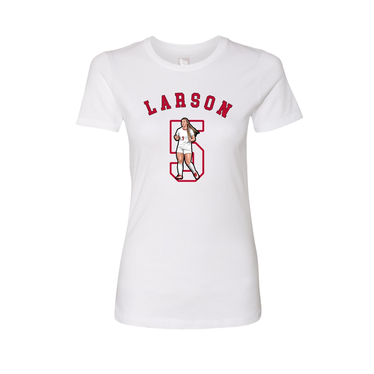 Fitted Women's Tee — Shirsey Arch in White