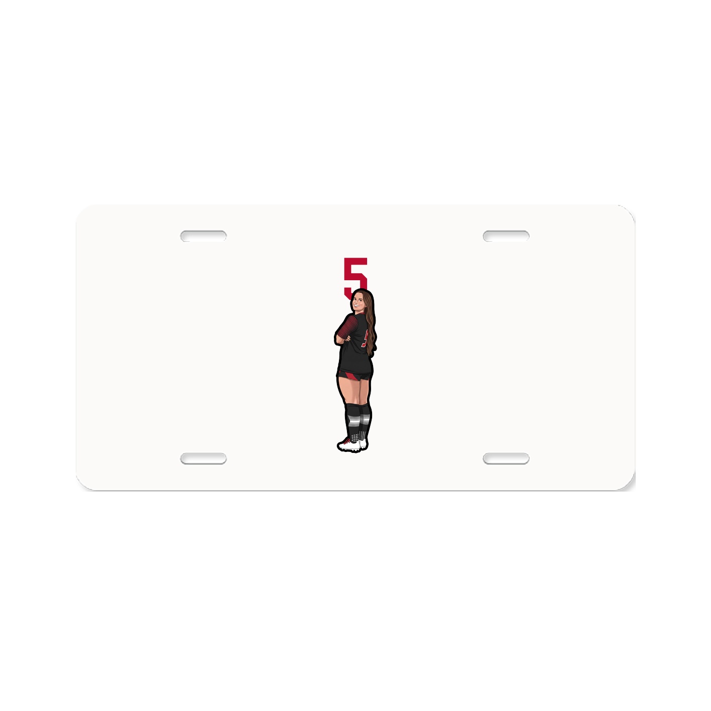 License Plate — Number Top in Classic