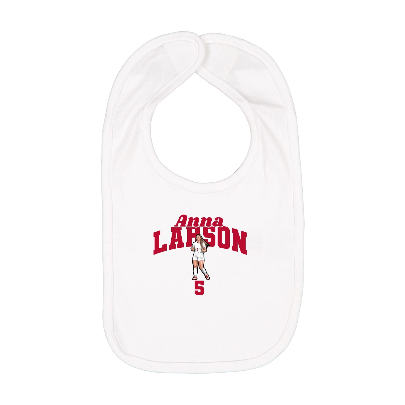 Infant Bib — Signature Arch in White