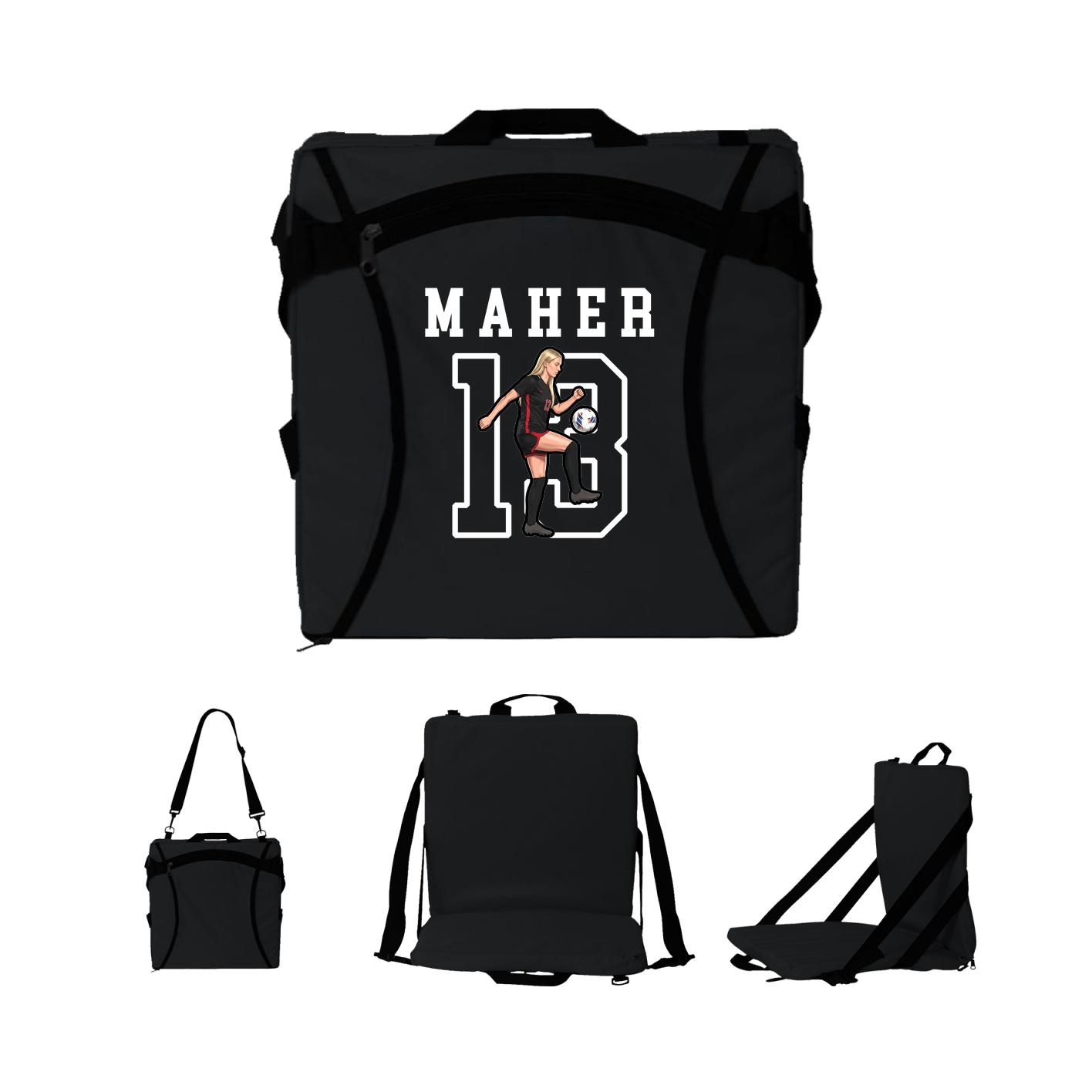 Folding Stadium Seat — Shirsey in Black