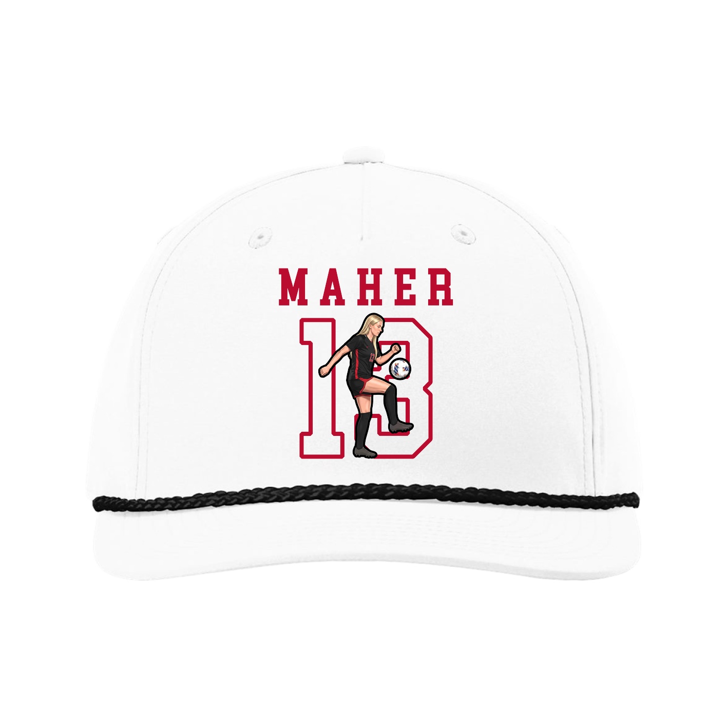 Five-Panel Classic Rope Cap — Shirsey in White