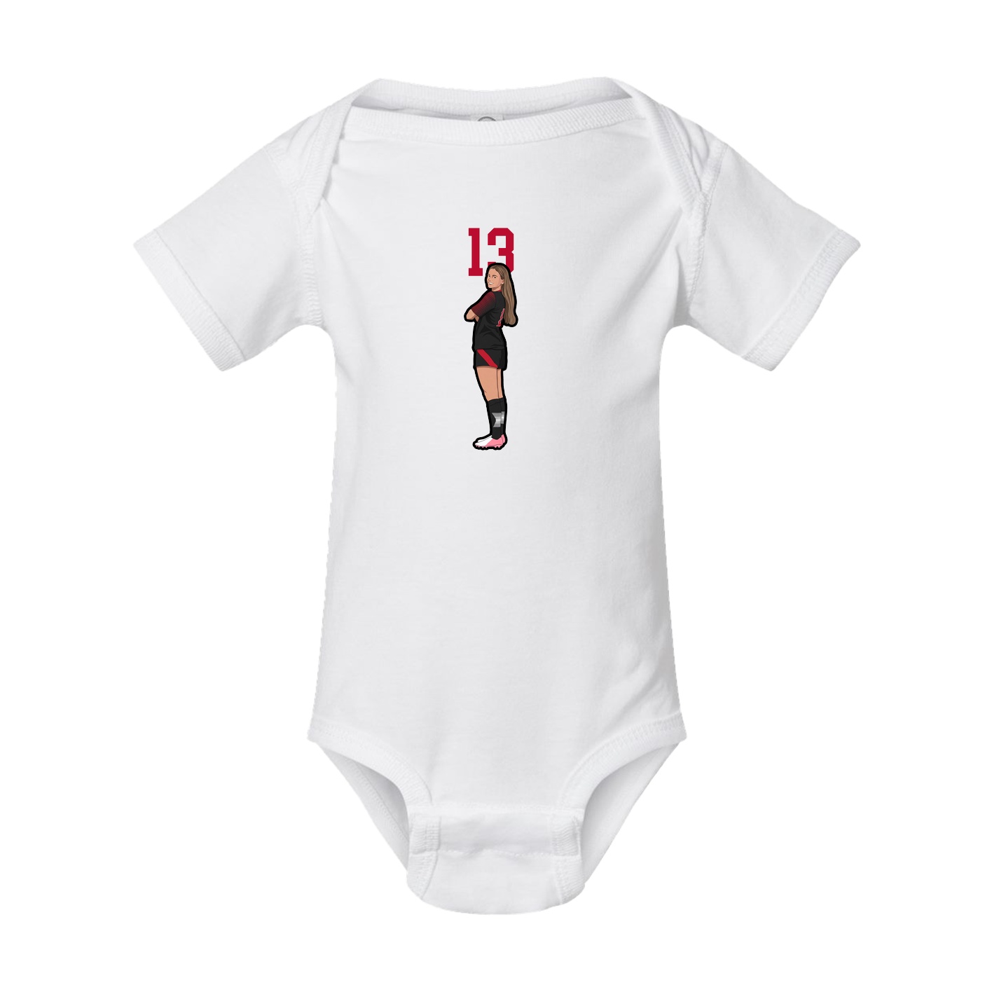 Baby Onesie — Number Top in White