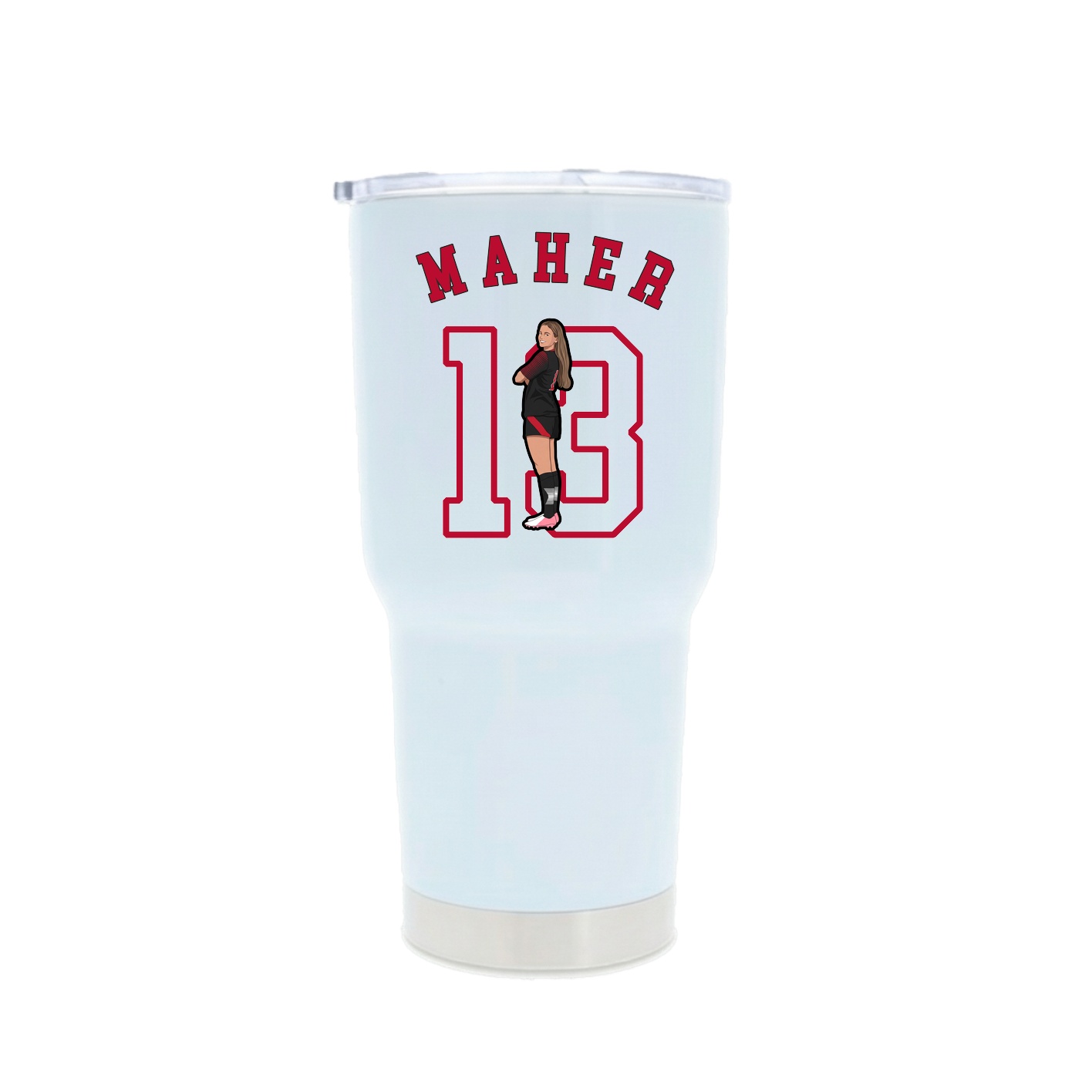 30oz Stainless Steel Tumbler — Shirsey Arch in White