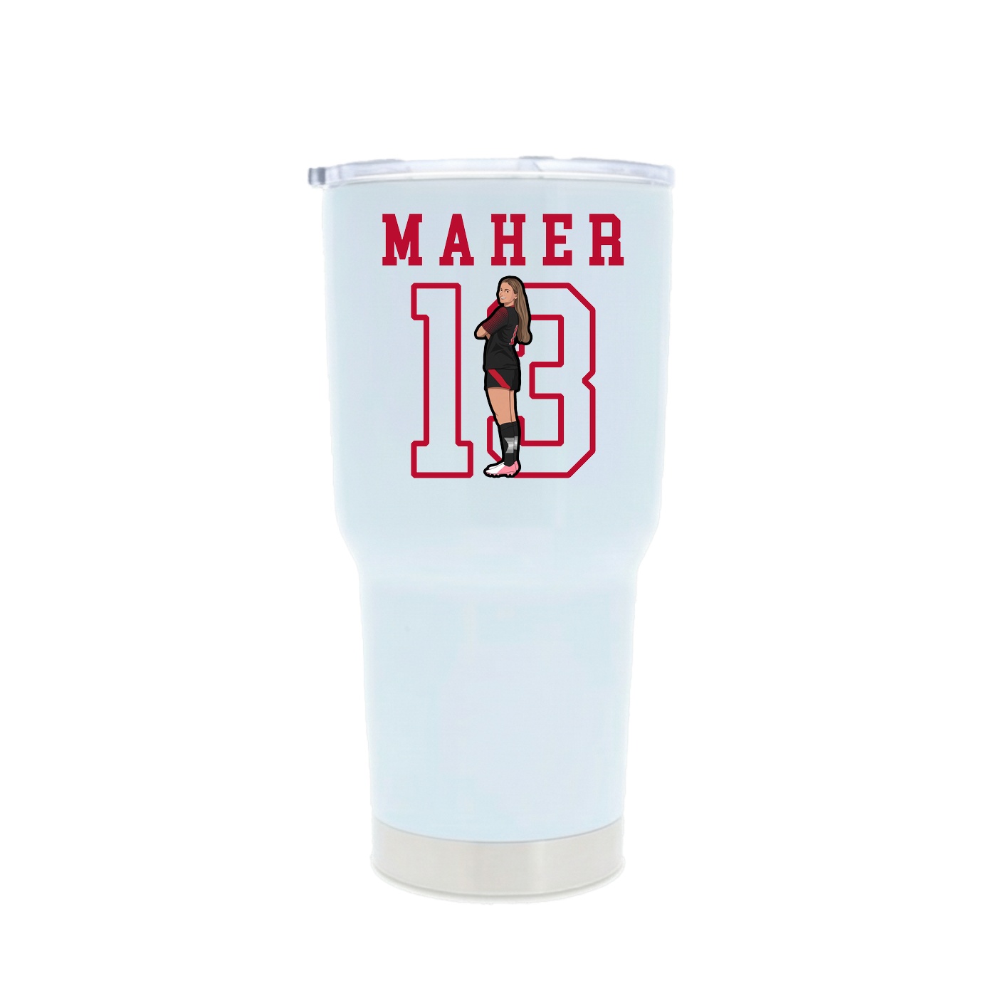 30oz Stainless Steel Tumbler — Shirsey in White