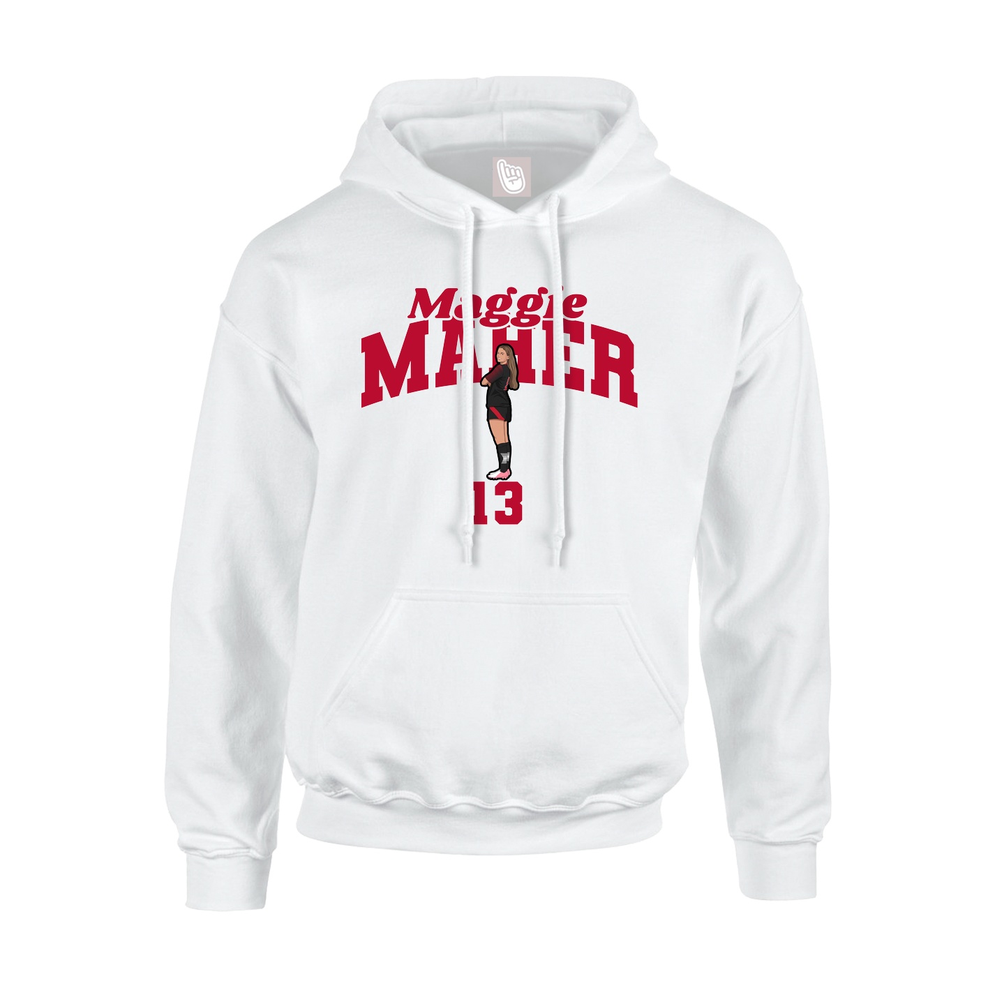 Hoodie — Signature Arch in White