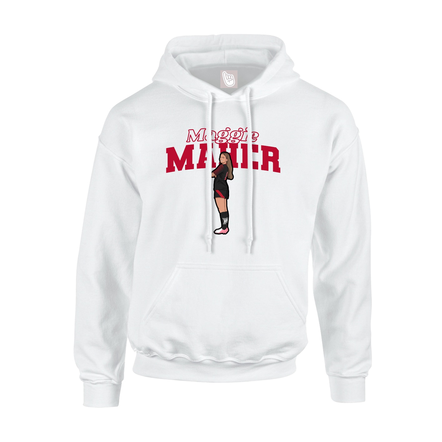 Hoodie — Name Arch in White
