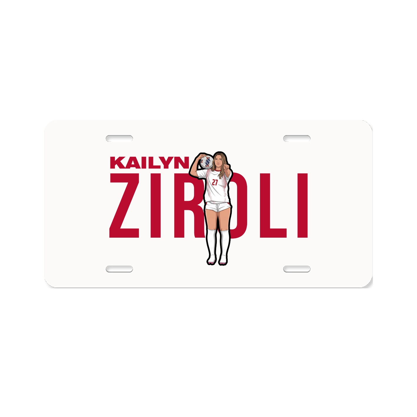 License Plate — Player Name in Classic