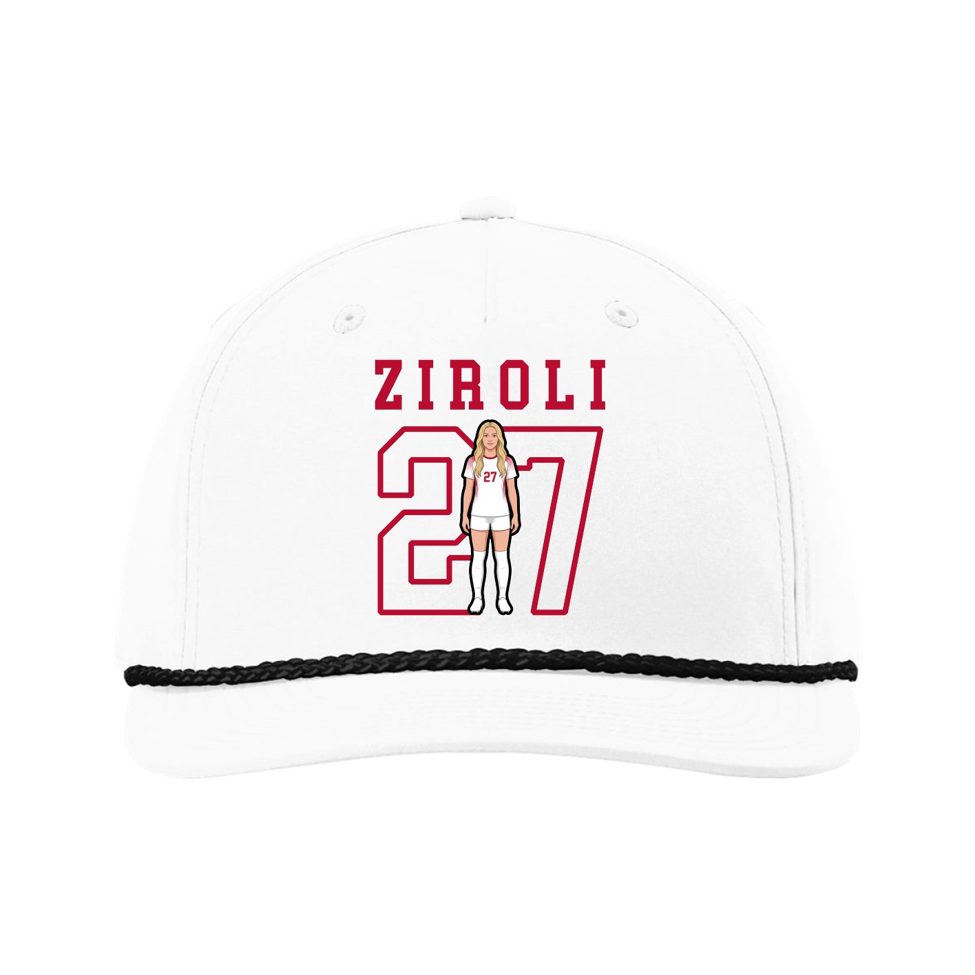 Five-Panel Classic Rope Cap — Shirsey in White