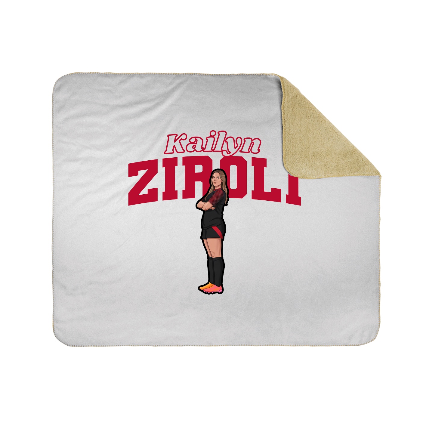 Throw Blanket — Name Arch in White