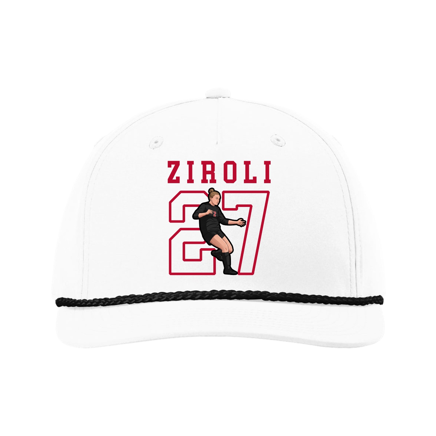 Five-Panel Classic Rope Cap — Shirsey in White