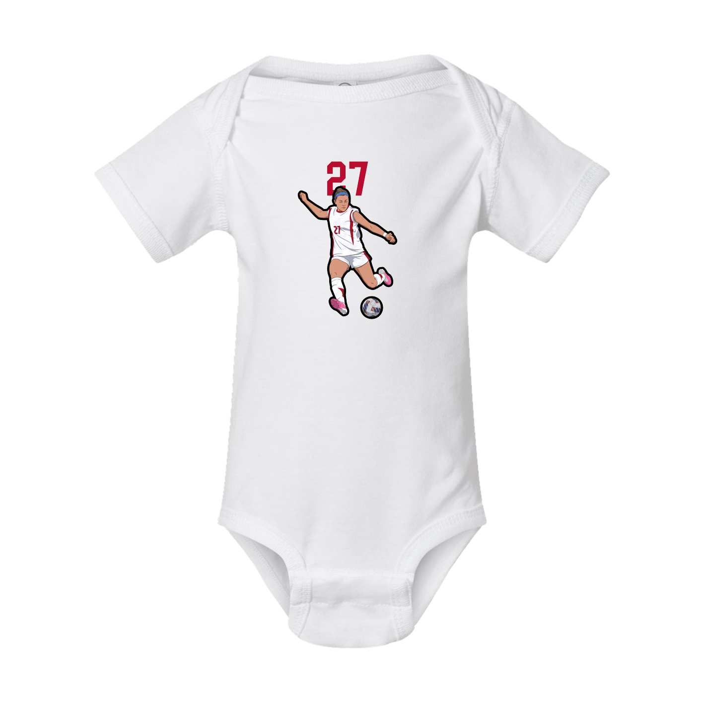 Baby Onesie — Number Top in White