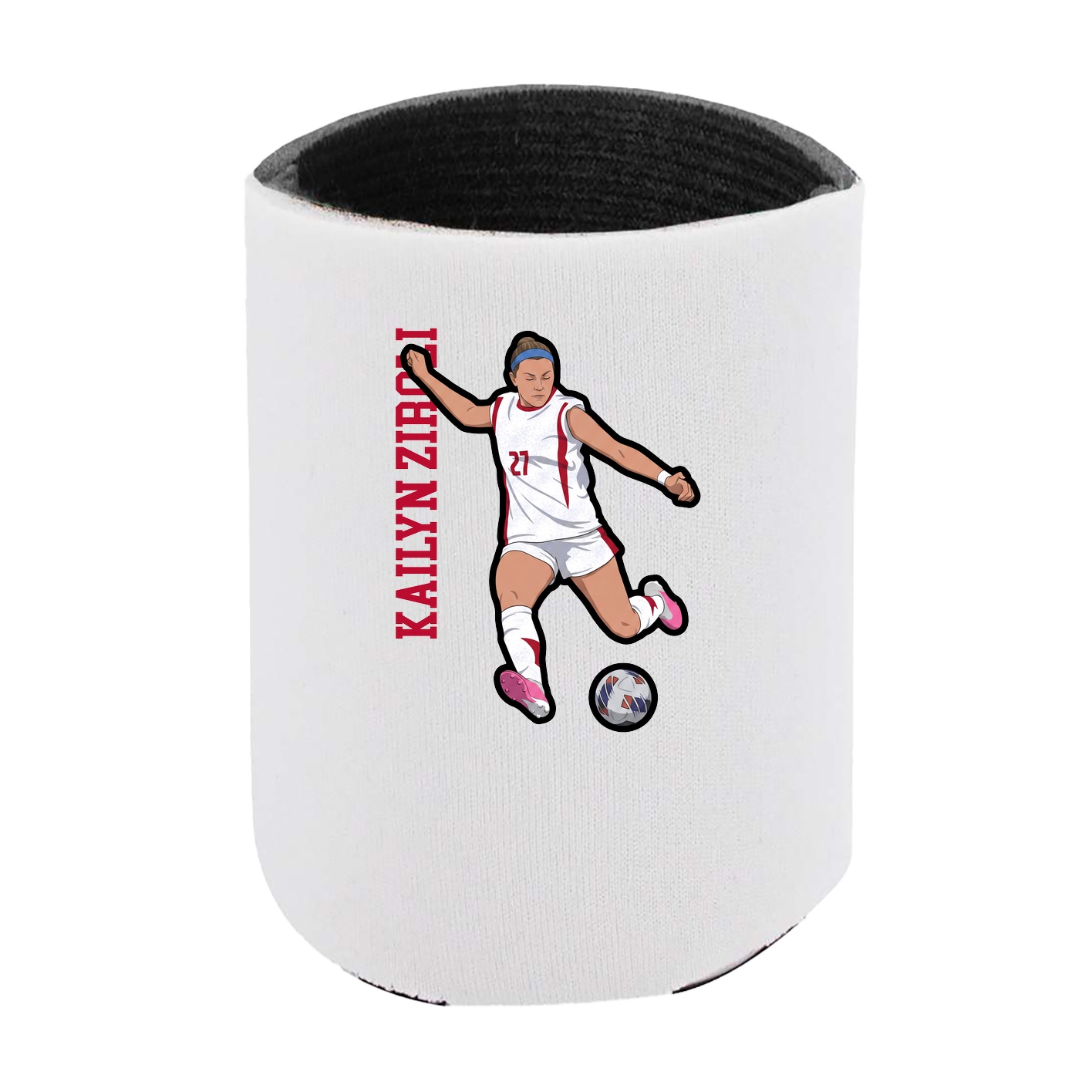 Can Holder — Name Vertical in White