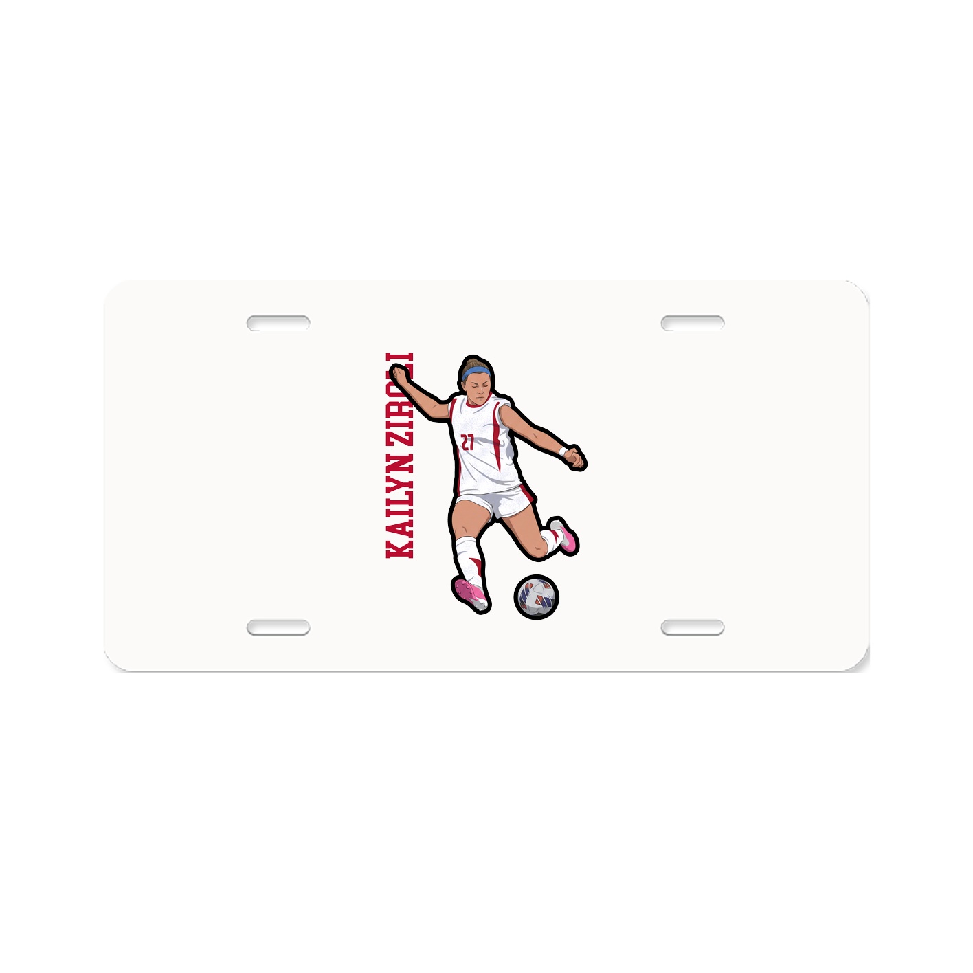License Plate — Name Vertical in Classic