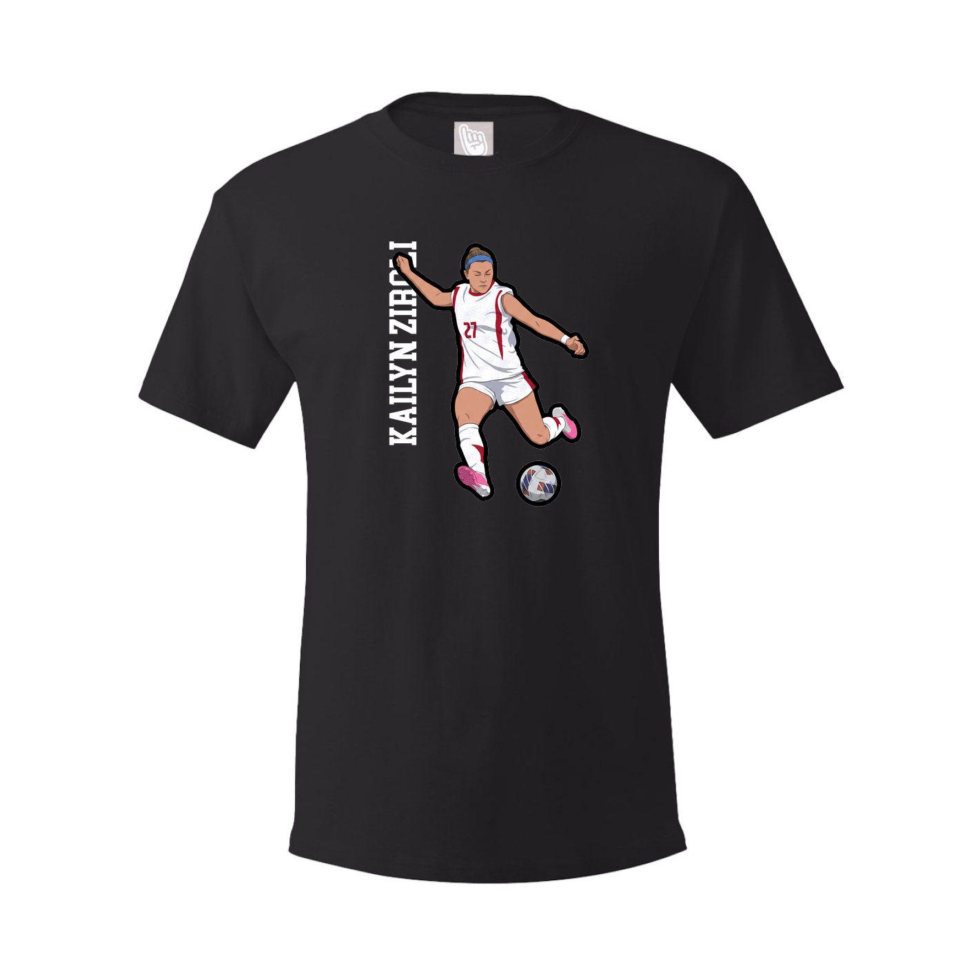 Tee — Name Vertical in Black