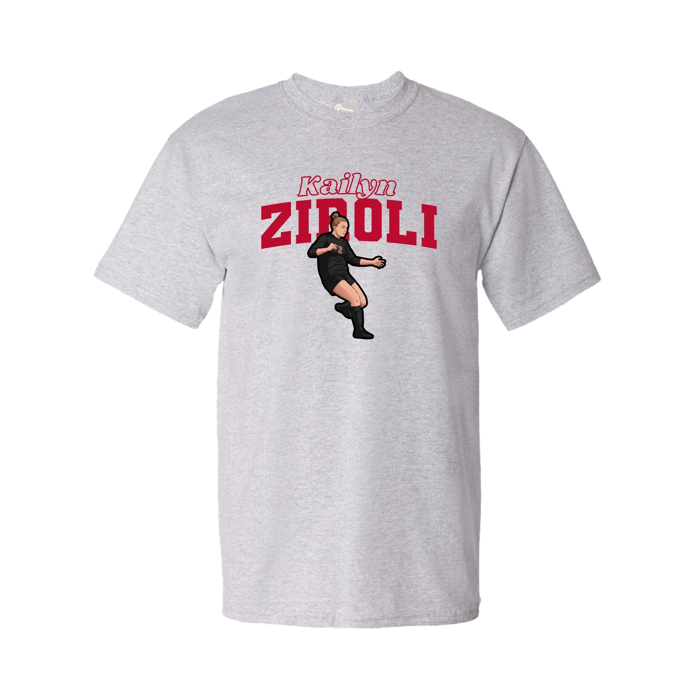 Youth Tee — Name Arch in Grey
