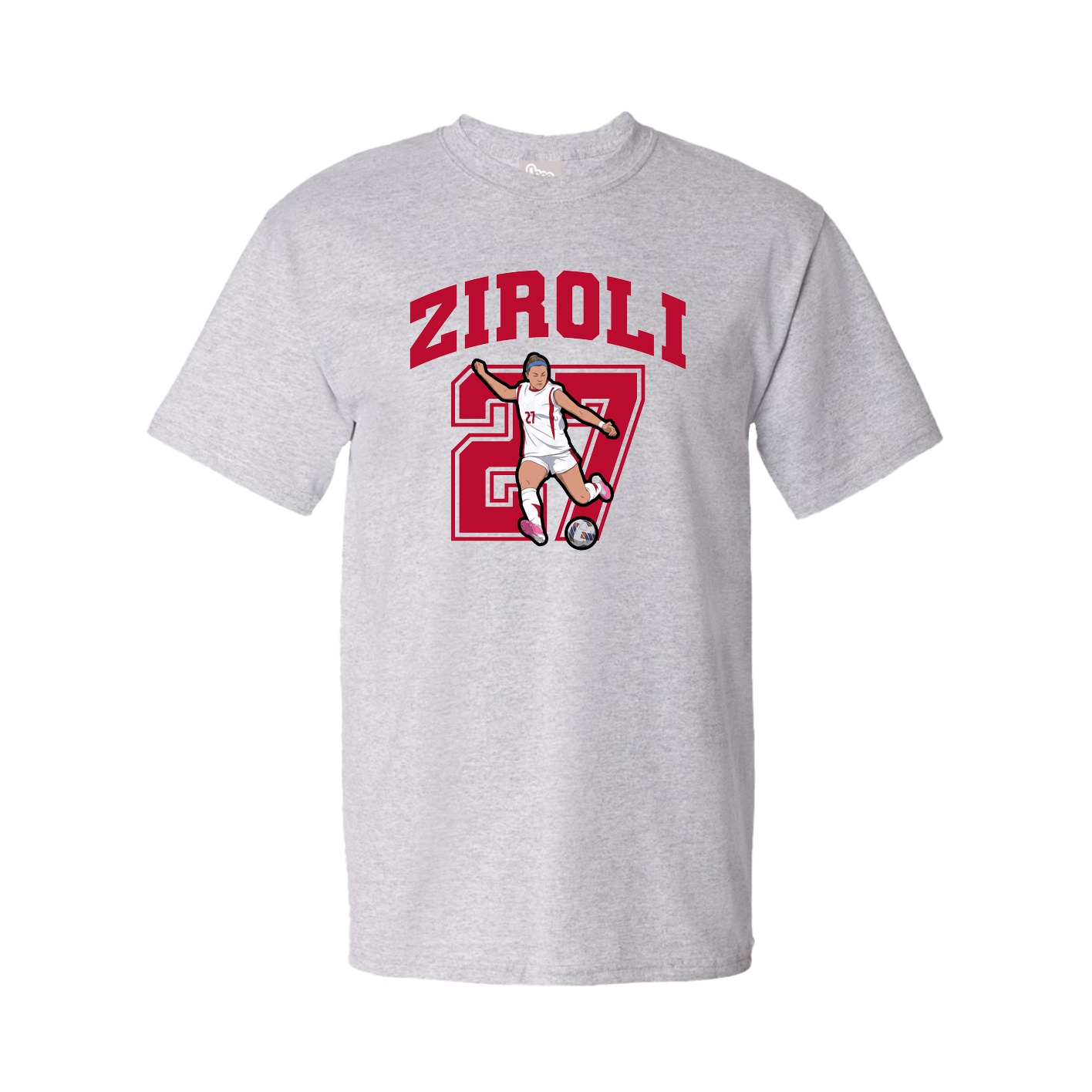 Youth Tee — Number in Grey