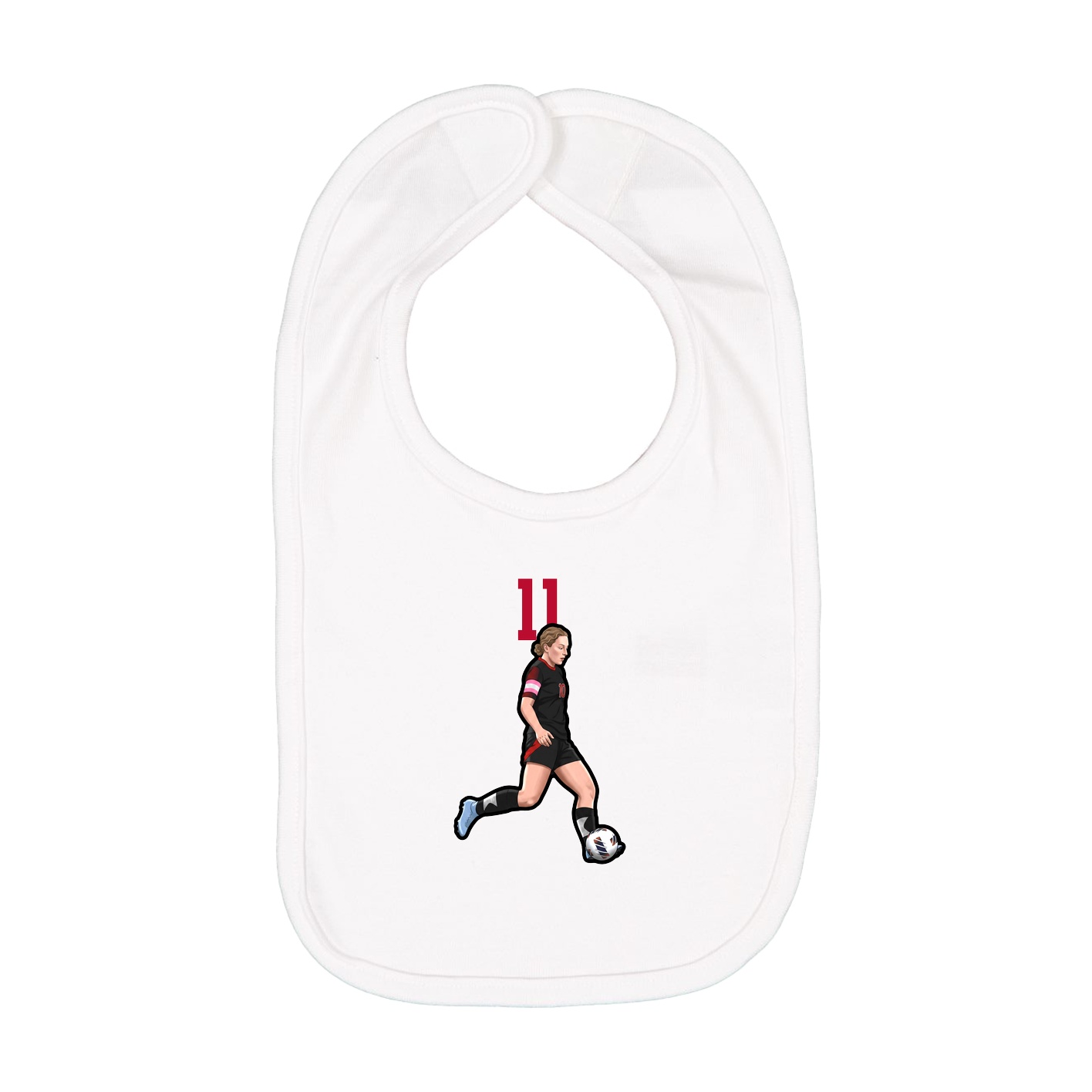 Infant Bib — Number Top in White