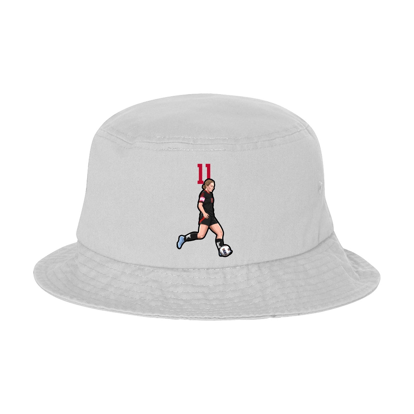 Bucket Cap — Number Top in White
