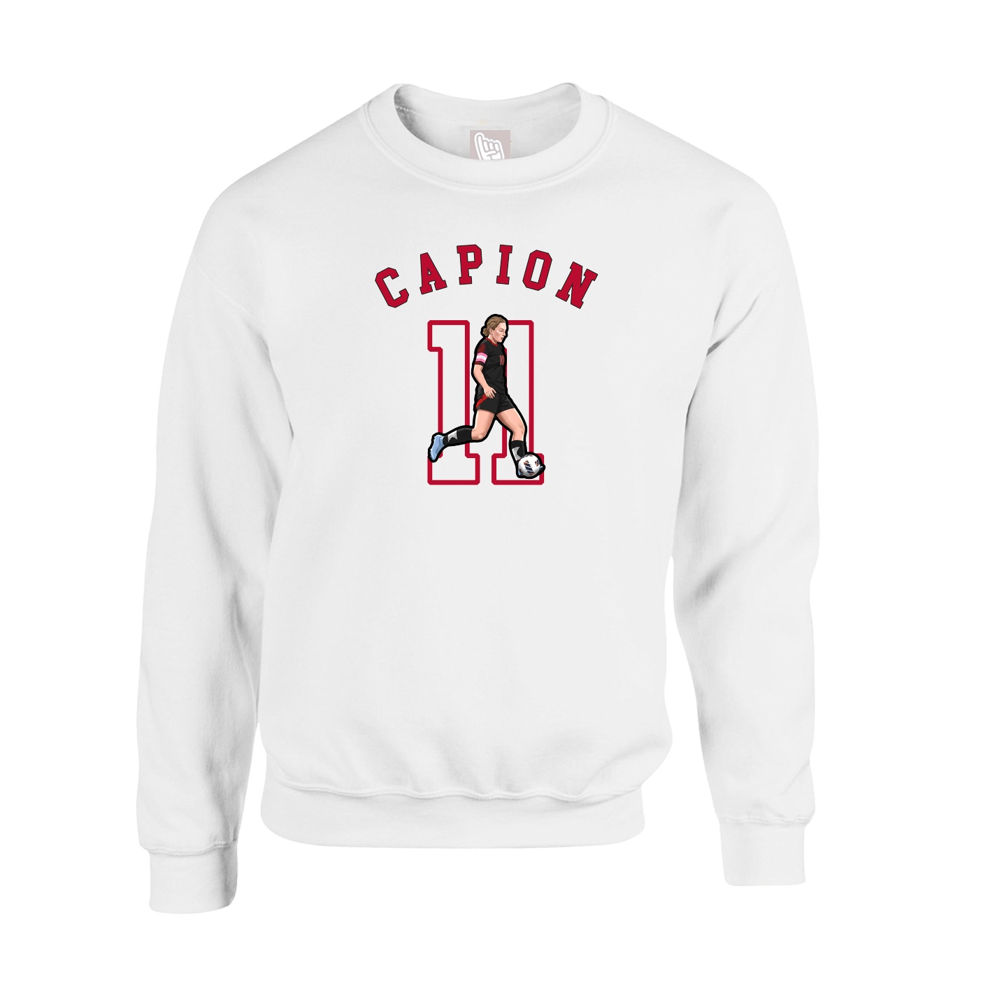 Fleece Crew — Shirsey Arch in White