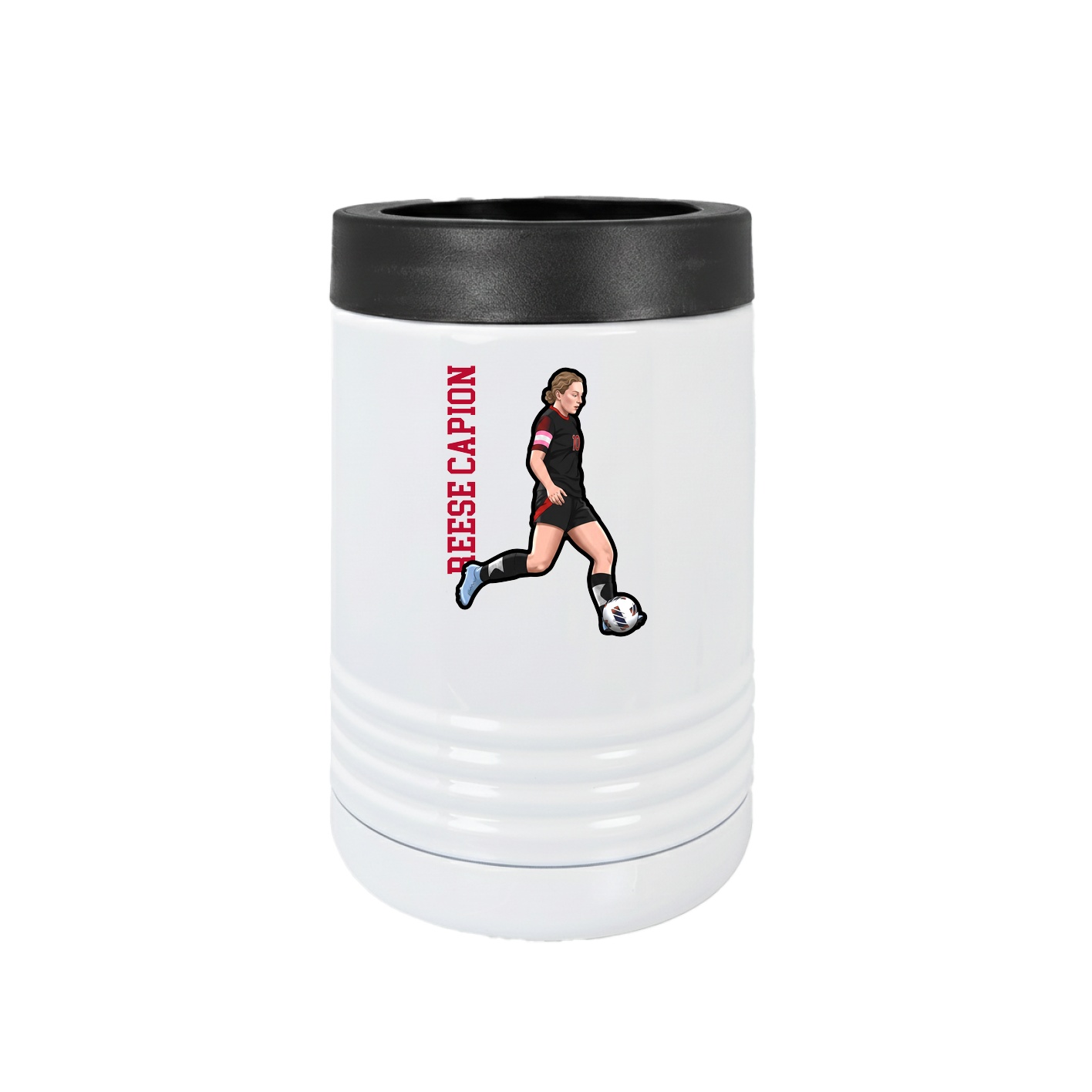 Beverage Holder — Name Vertical in White