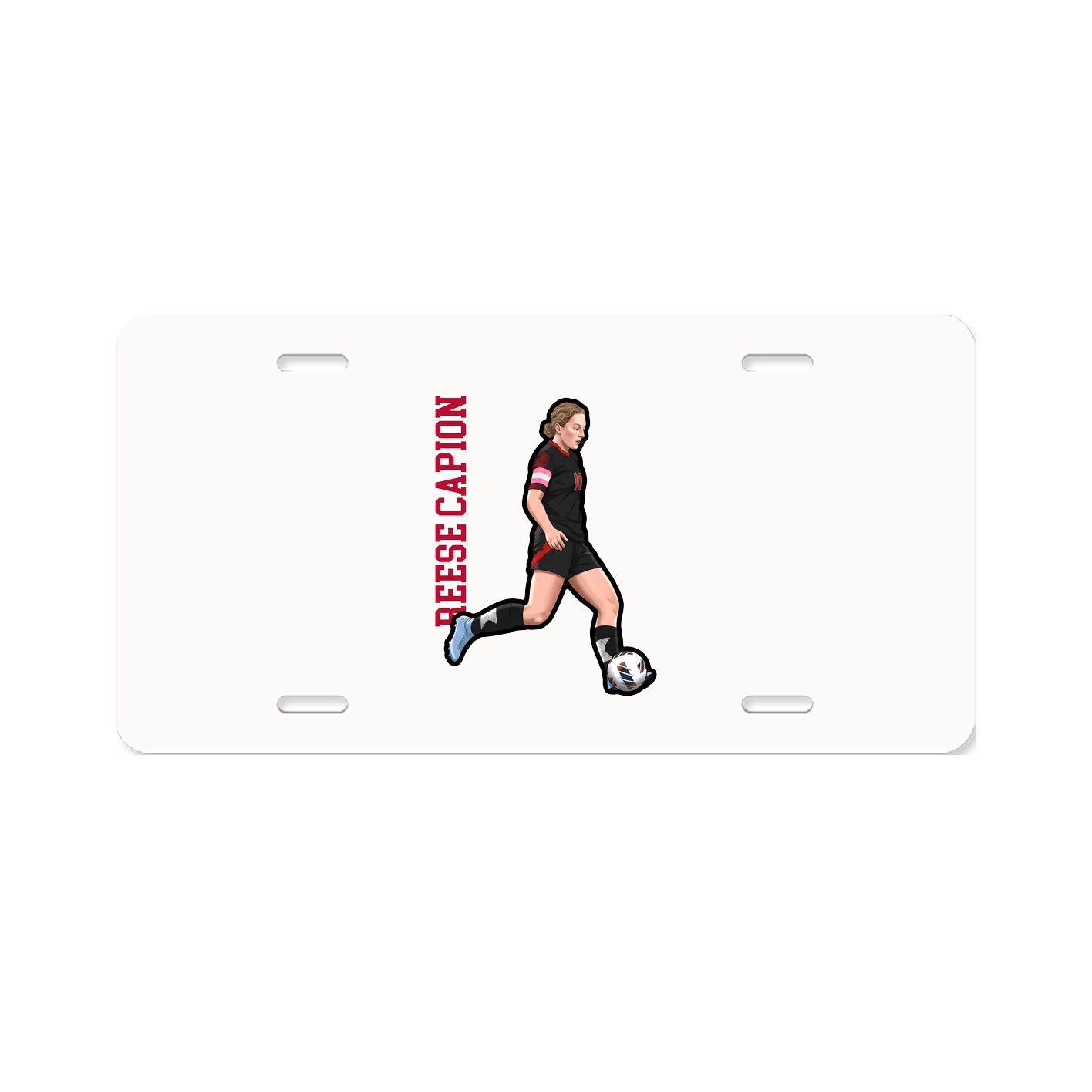 License Plate — Name Vertical in Classic