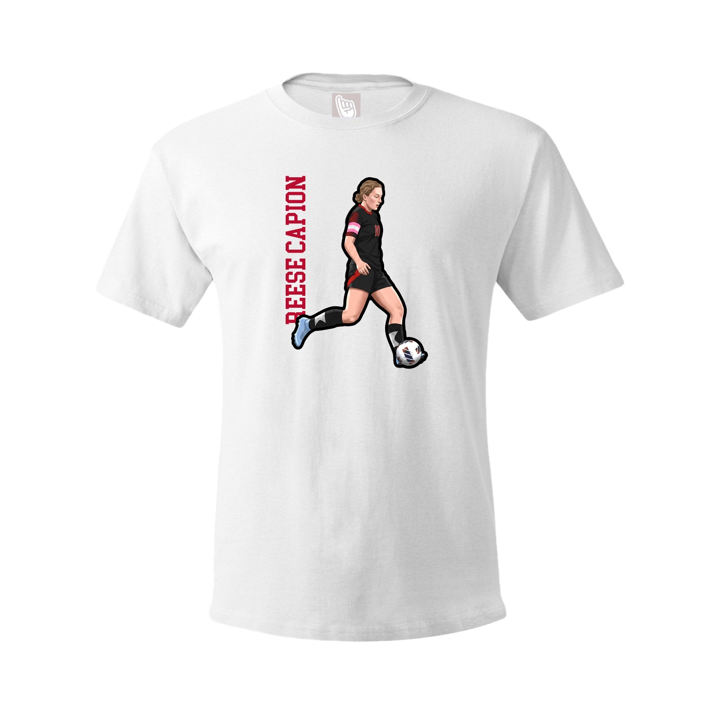 Youth Tee — Name Vertical in White