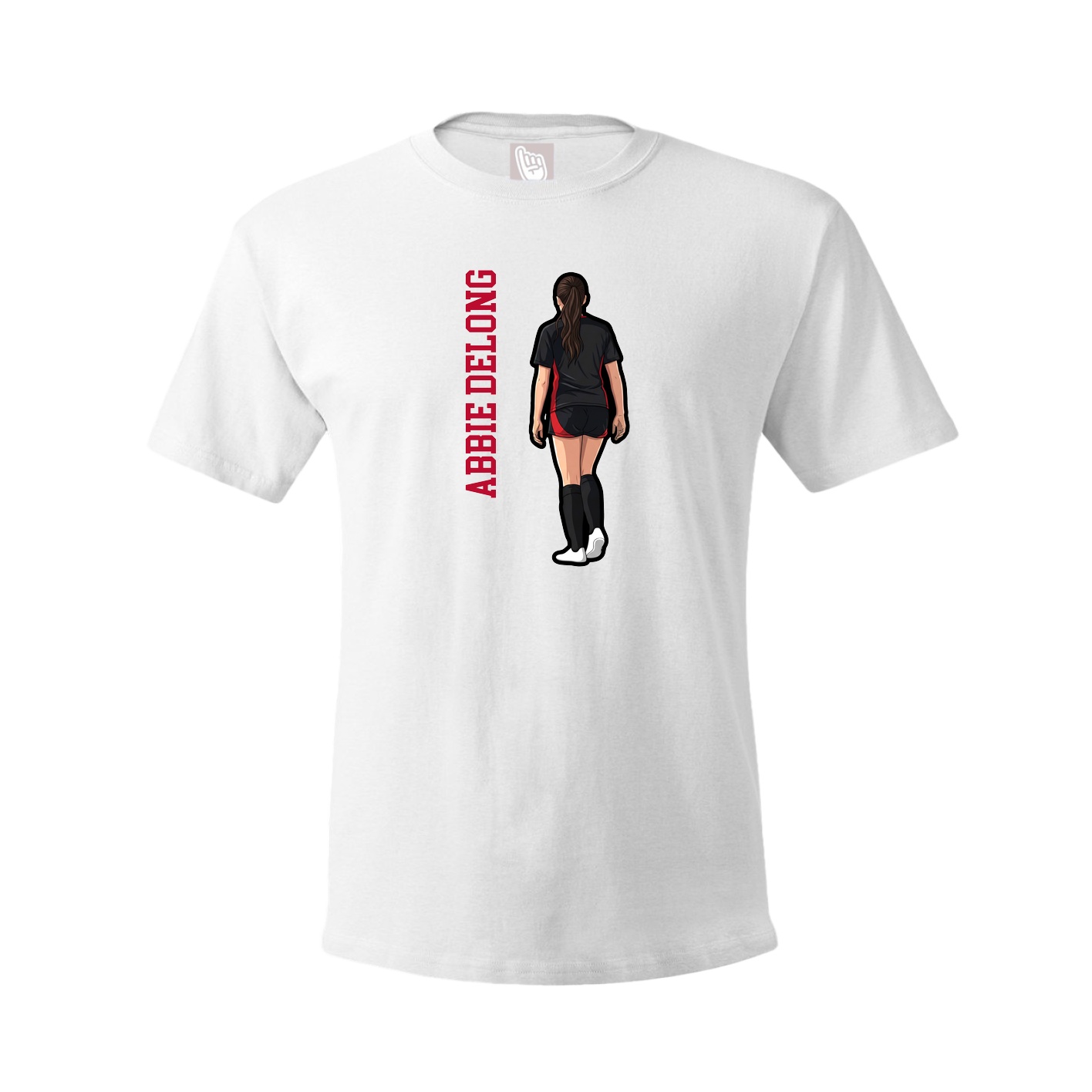 Tee — Name Vertical in White