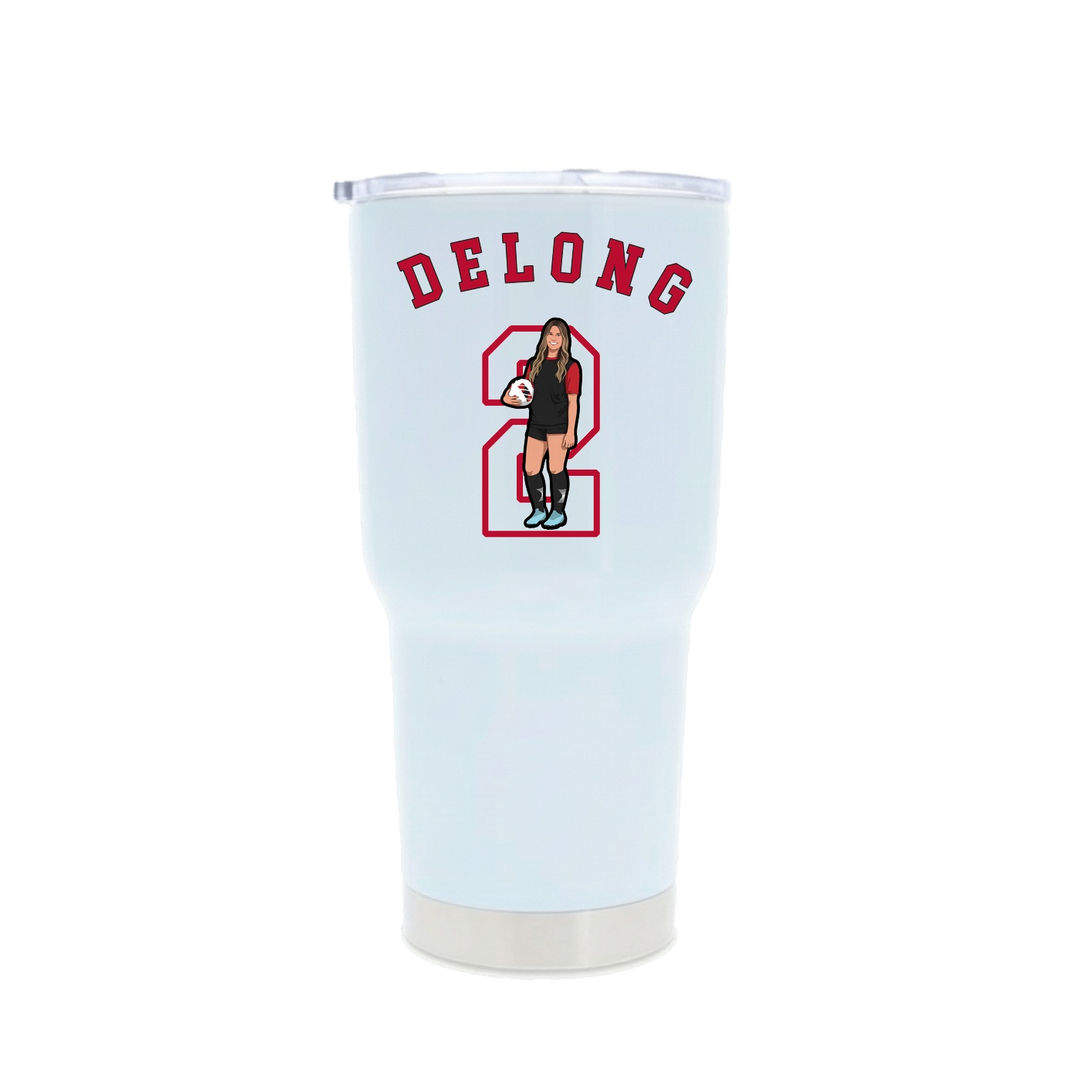 30oz Stainless Steel Tumbler — Shirsey Arch in White