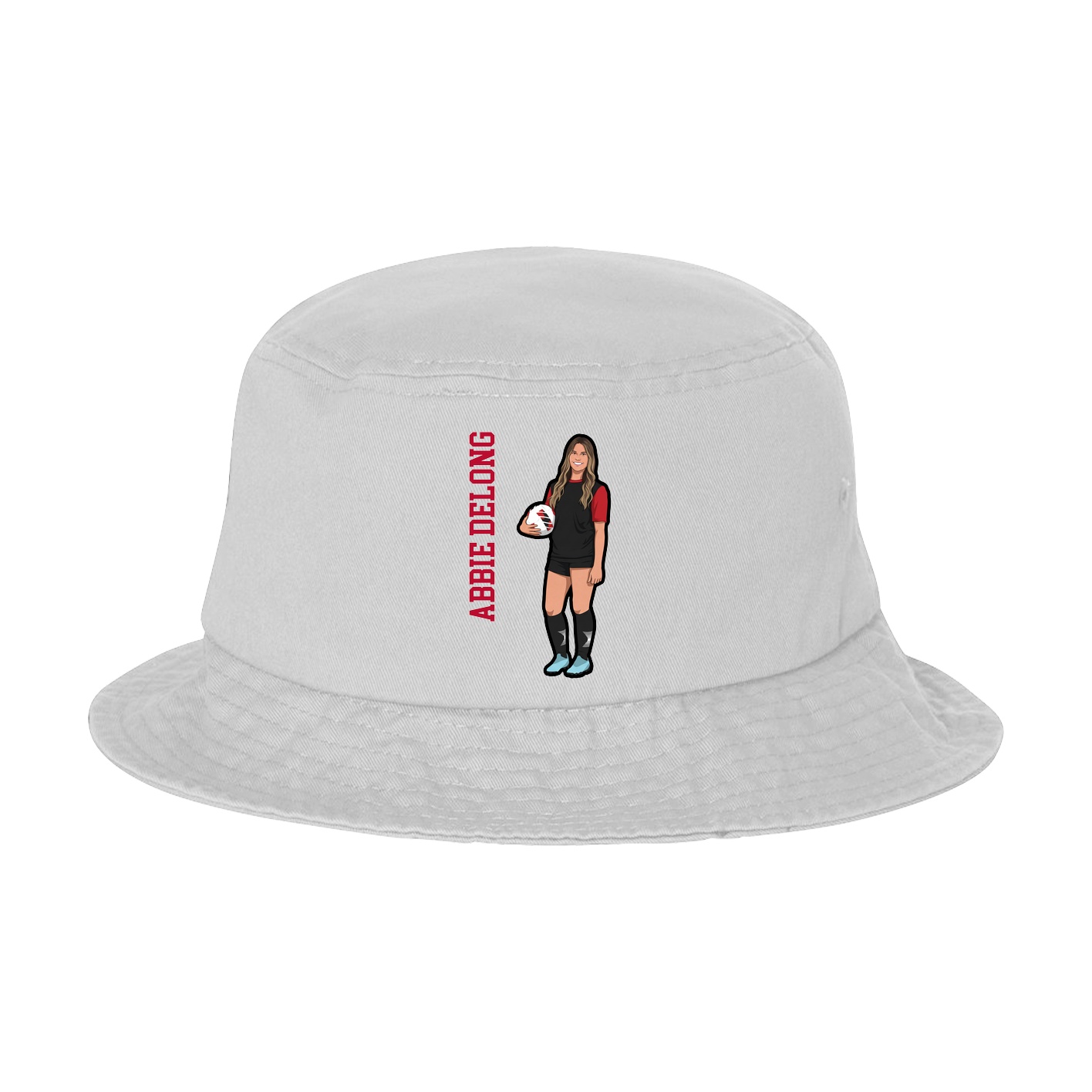 Bucket Cap — Name Vertical in White