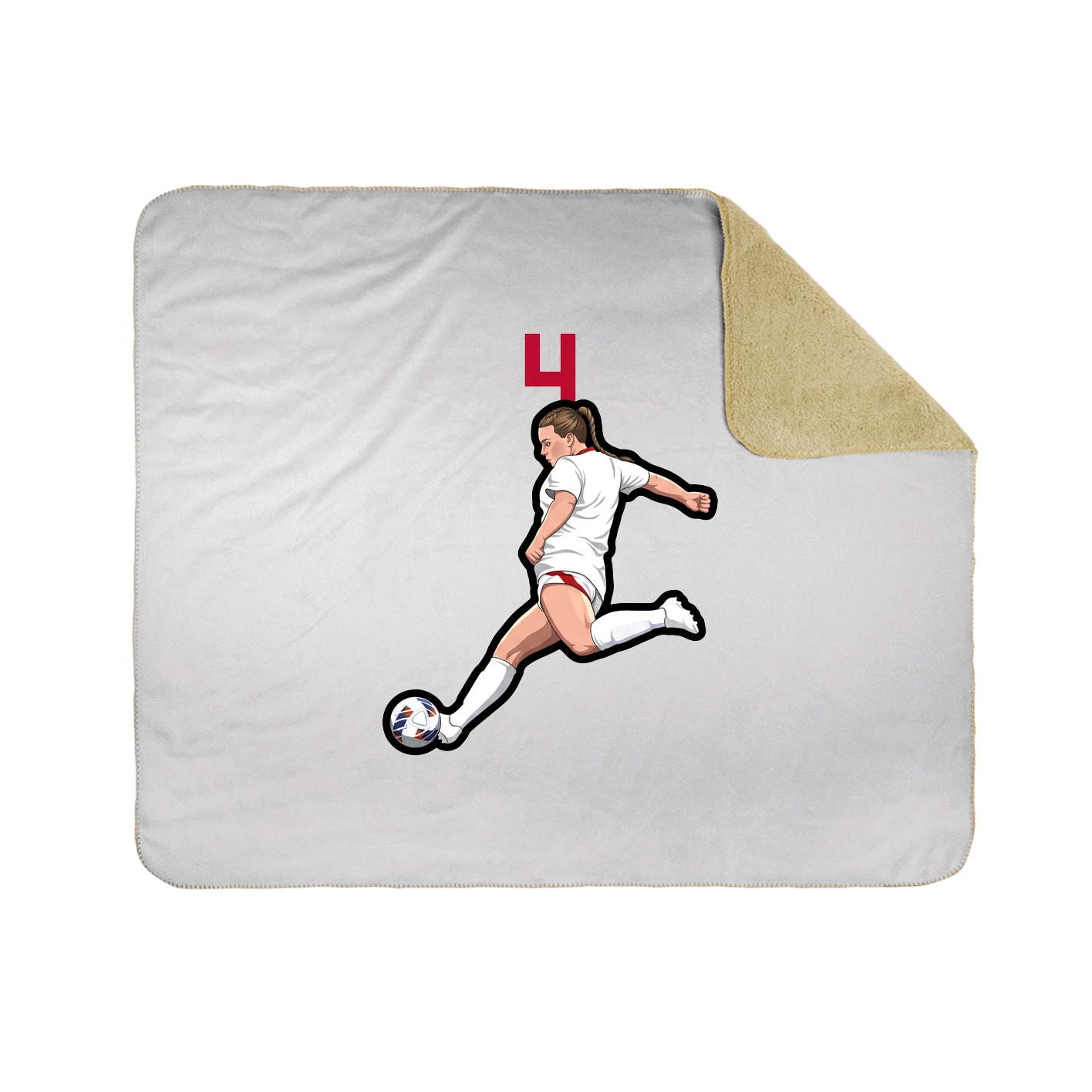 Throw Blanket — Number Top in White