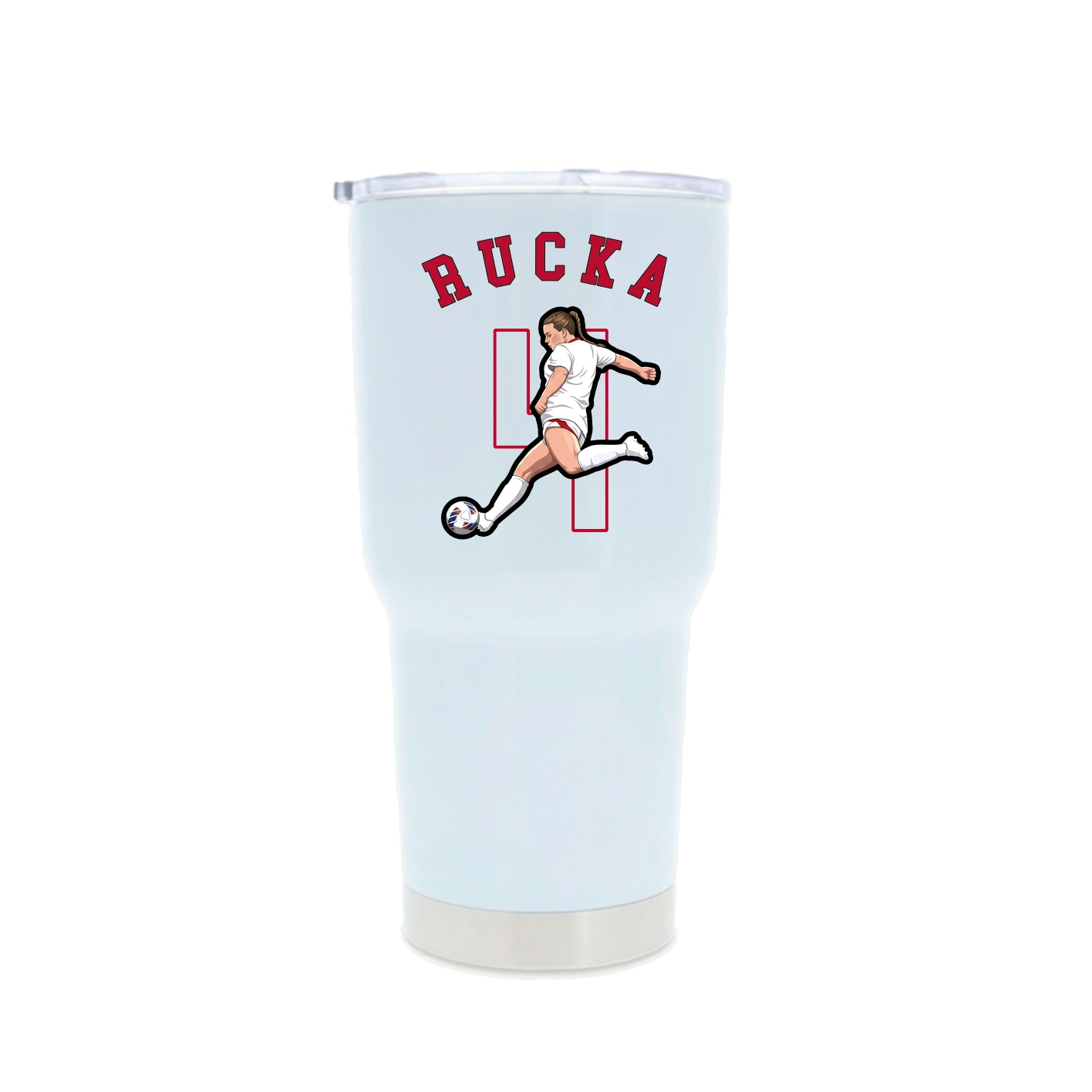 30oz Stainless Steel Tumbler — Shirsey Arch in White
