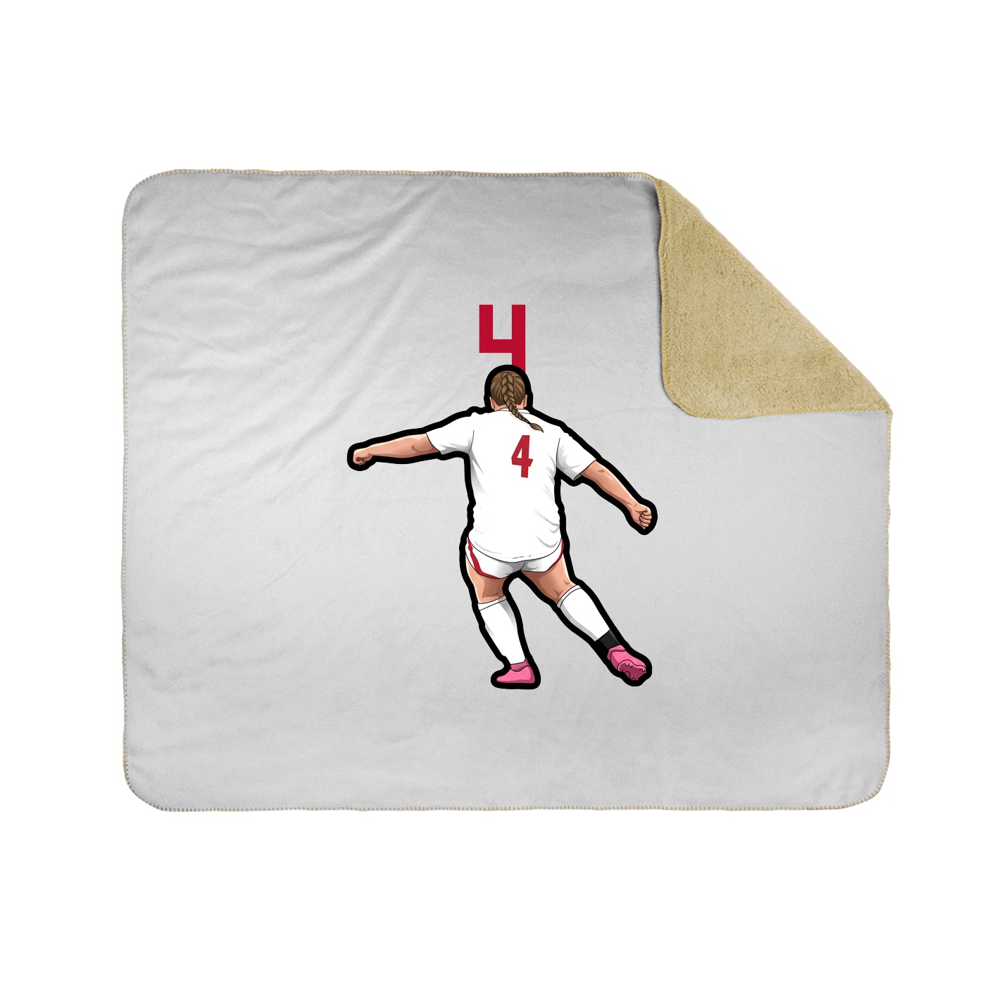 Throw Blanket — Number Top in White