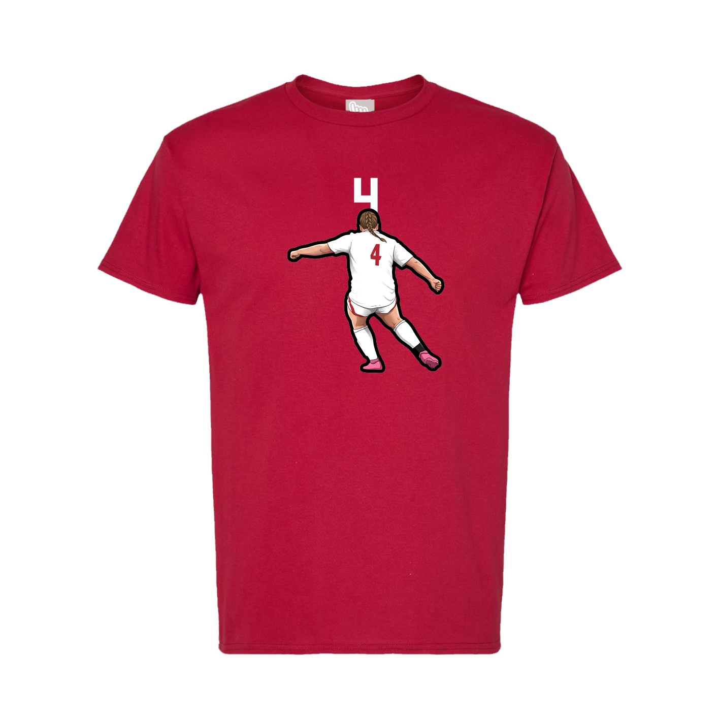 Tee — Number Top in Crimson
