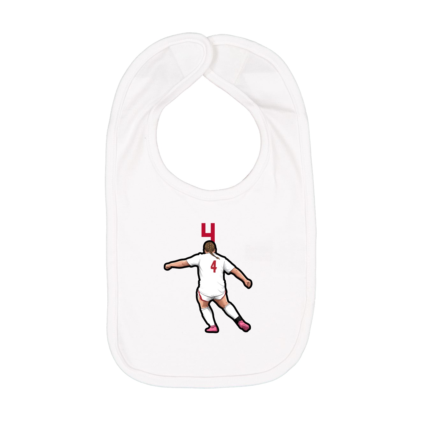 Infant Bib — Number Top in White