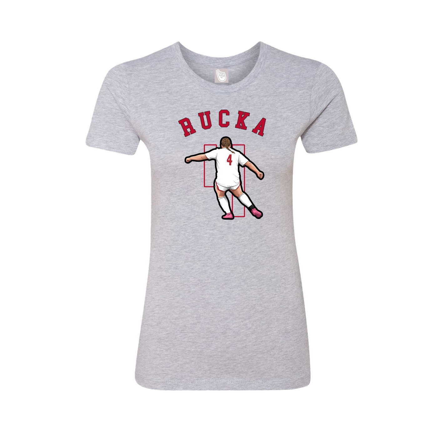 Fitted Women's Tee — Shirsey Arch in Grey