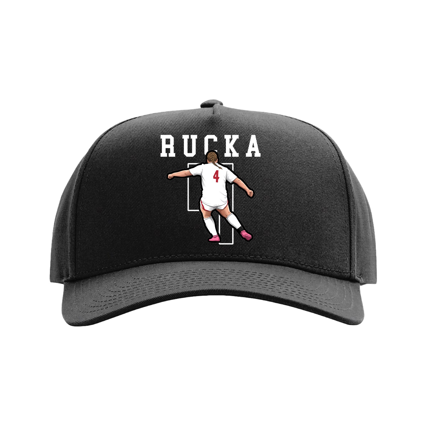 Full Fabric Five-Panel Champ Cap — Shirsey in Black