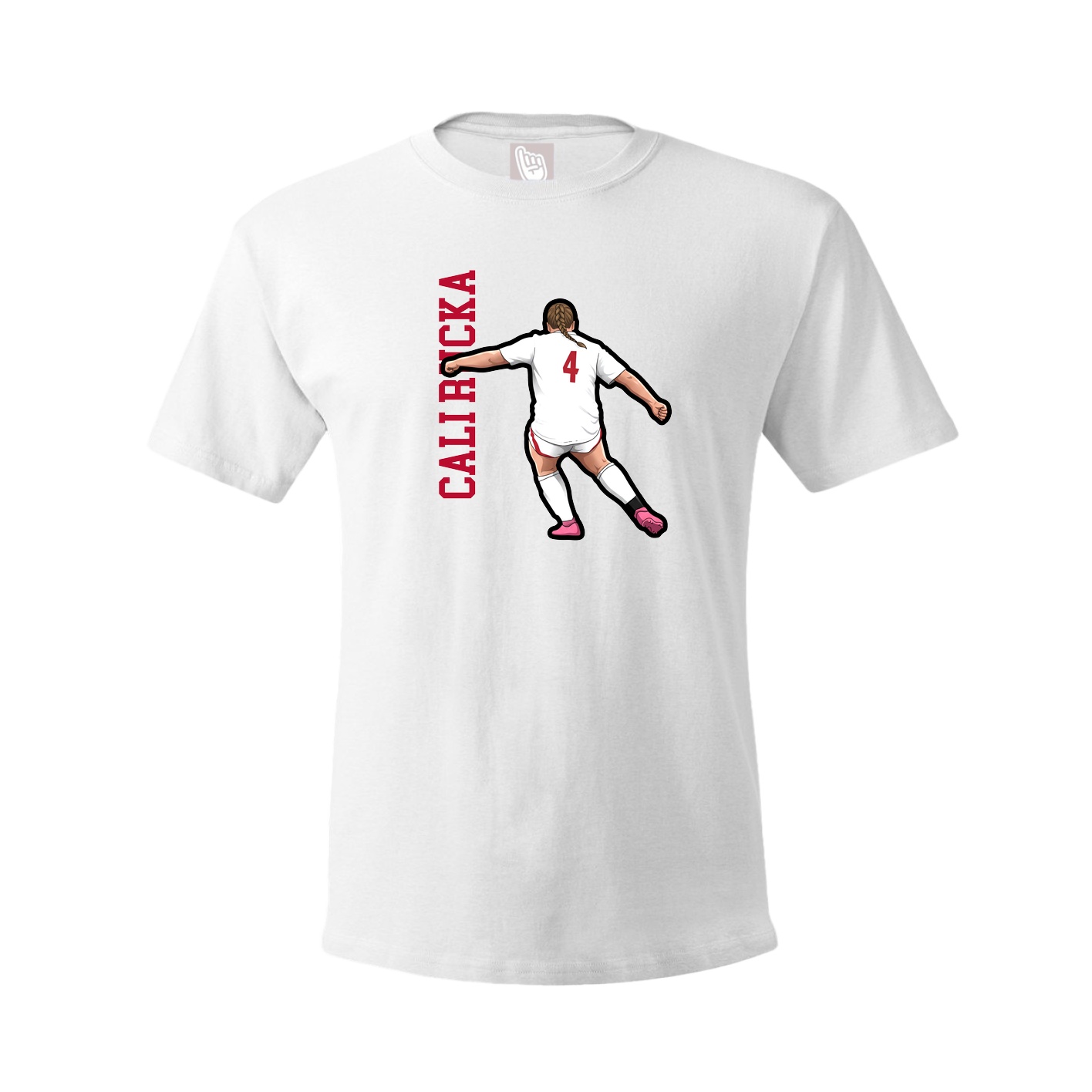 Youth Tee — Name Vertical in White