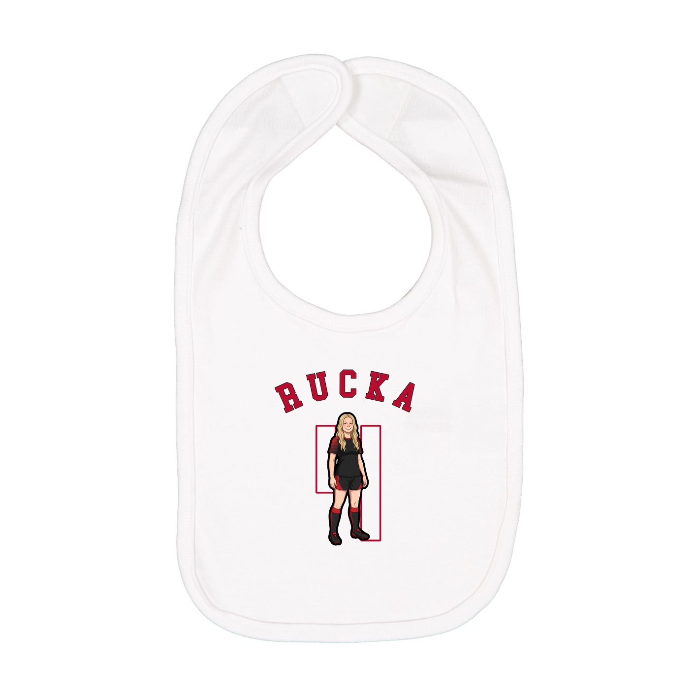 Infant Bib — Shirsey Arch in White