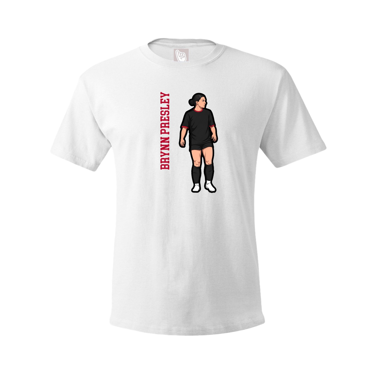 Youth Tee — Name Vertical in White