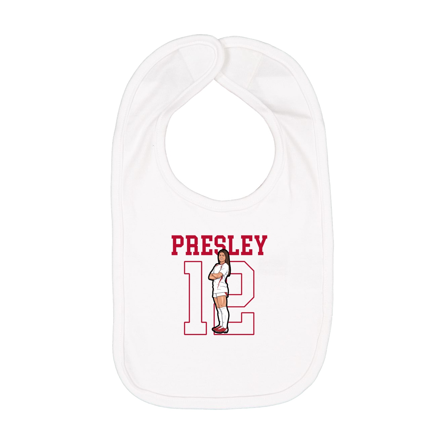 Infant Bib — Shirsey in White