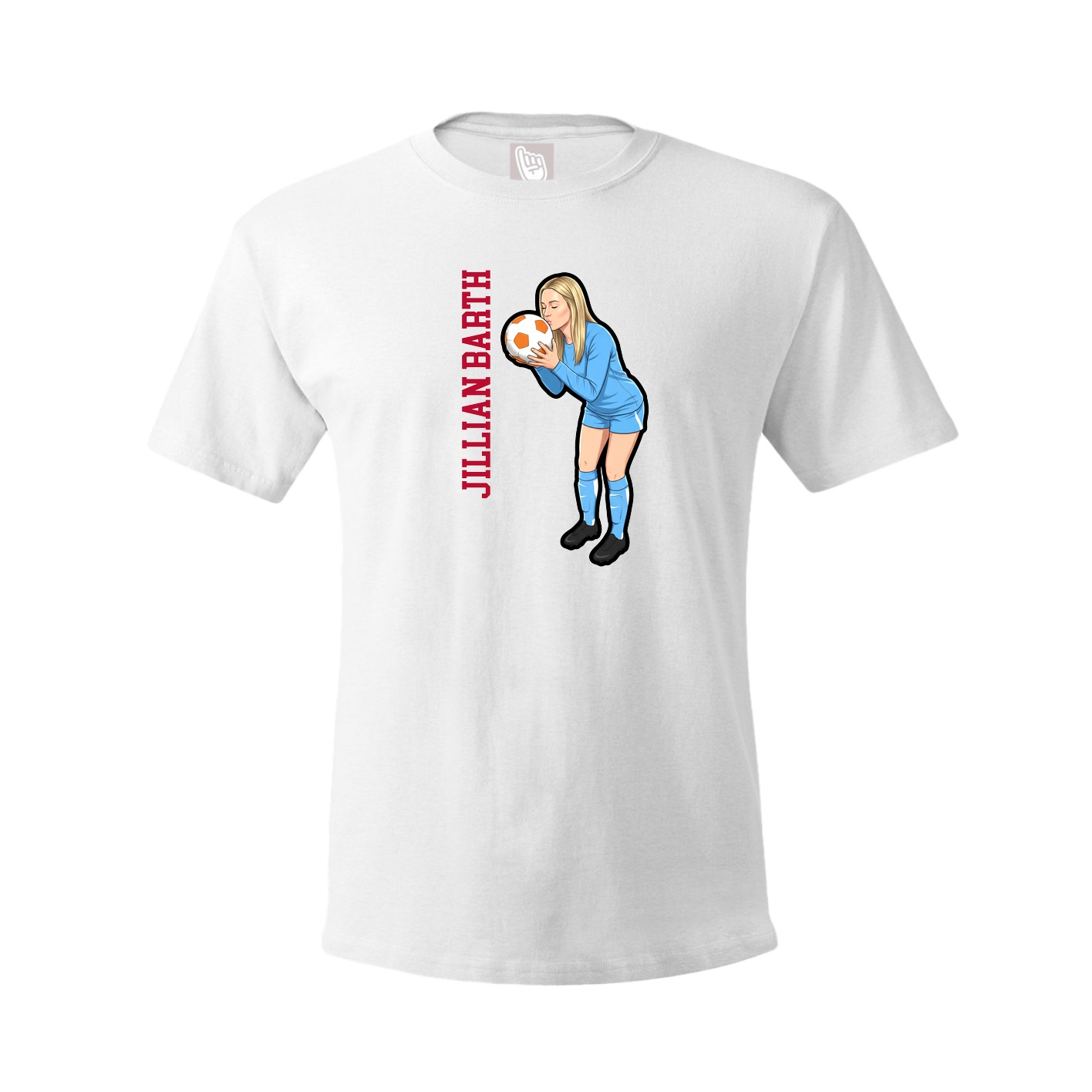 Tee — Name Vertical in White