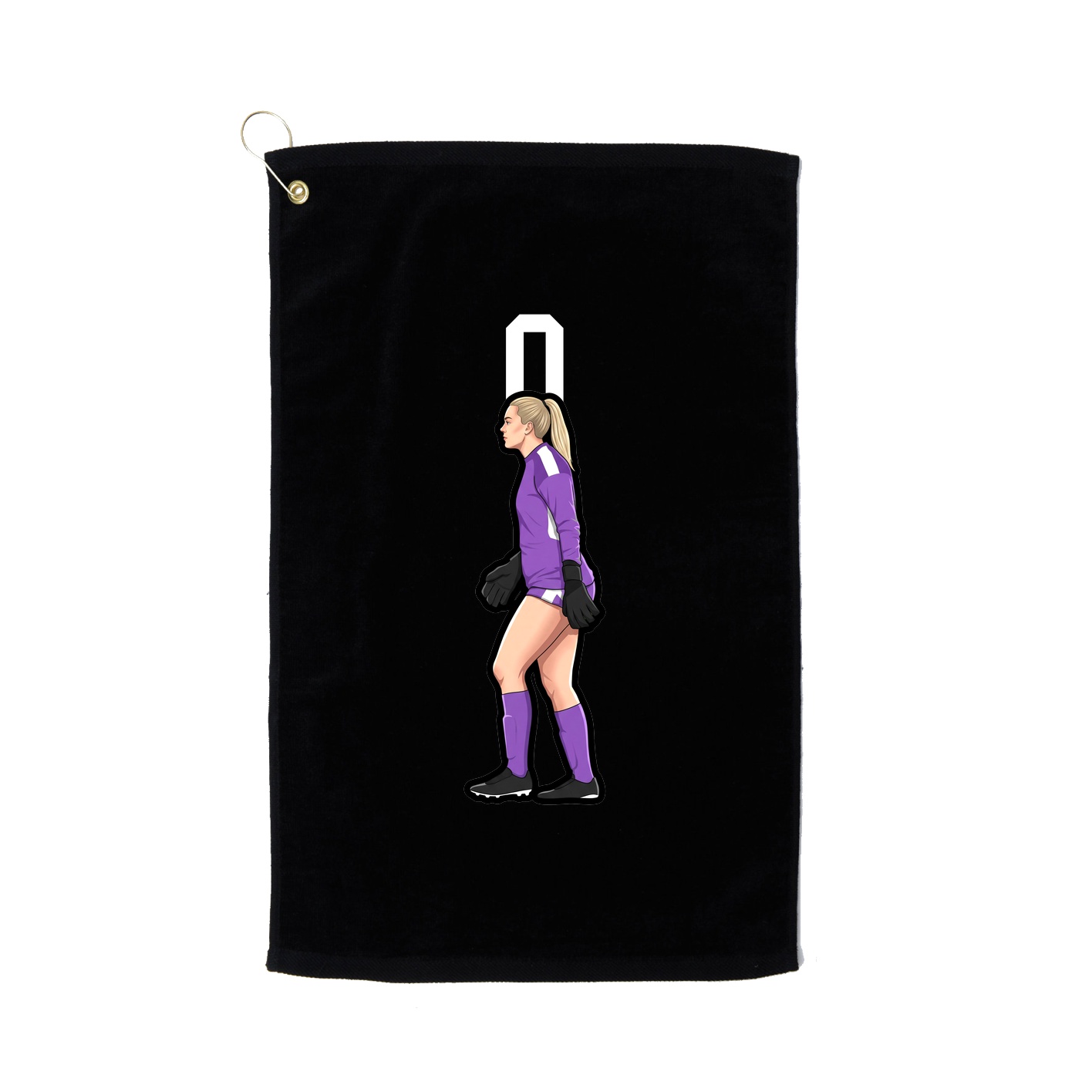 Golf Towel — Number Top in Black