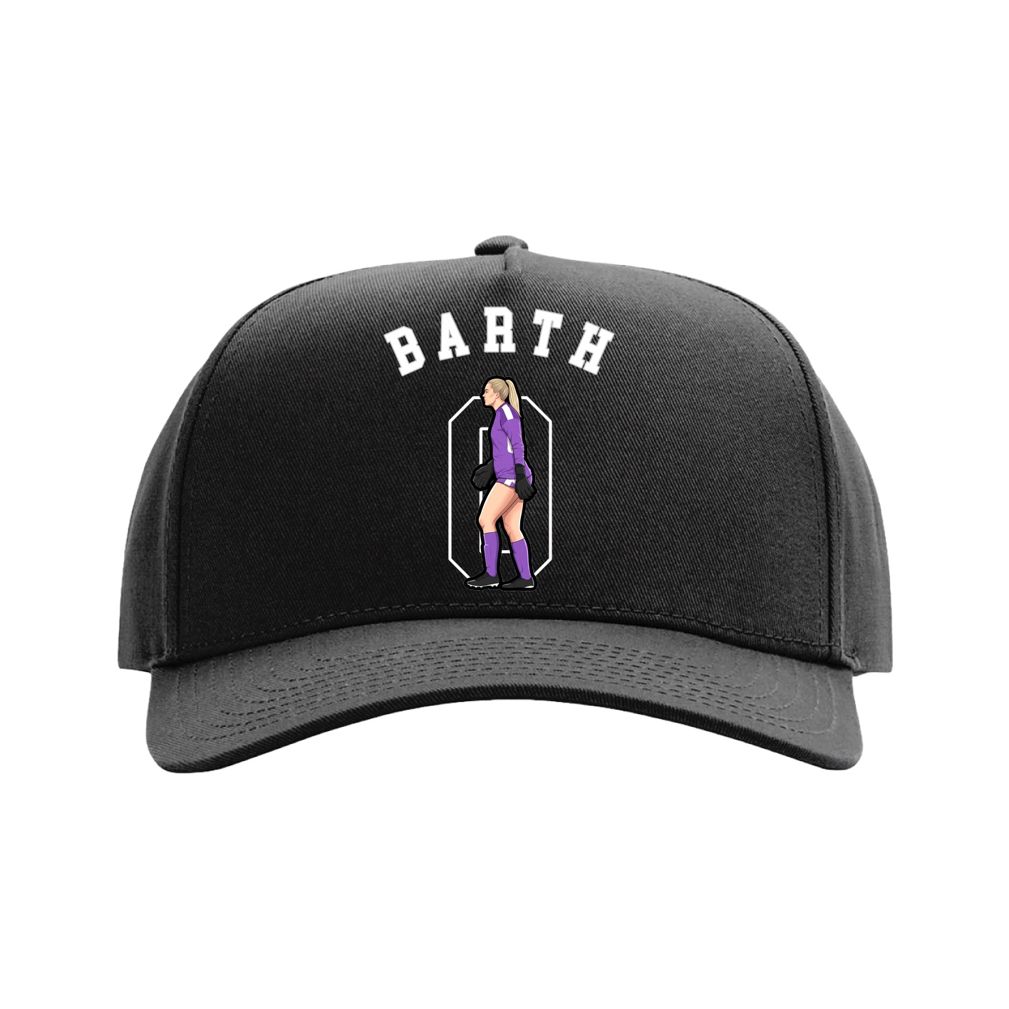 Full Fabric Five-Panel Champ Cap — Shirsey Arch in Black