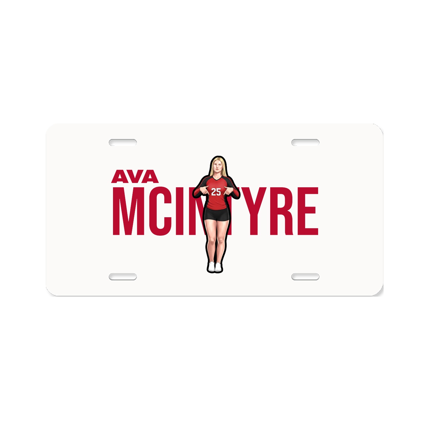 License Plate — Player Name in Classic