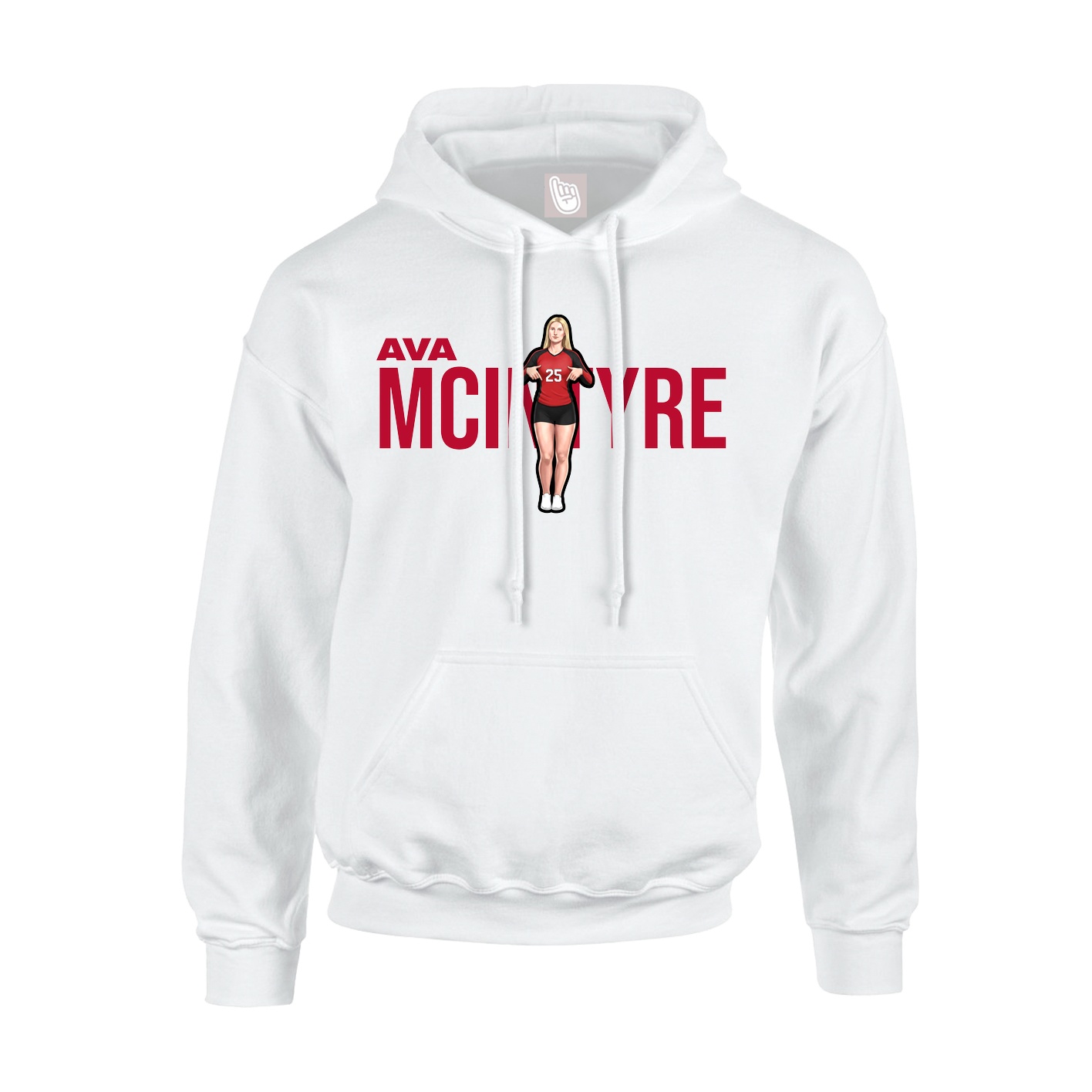 Hoodie — Player Name in White
