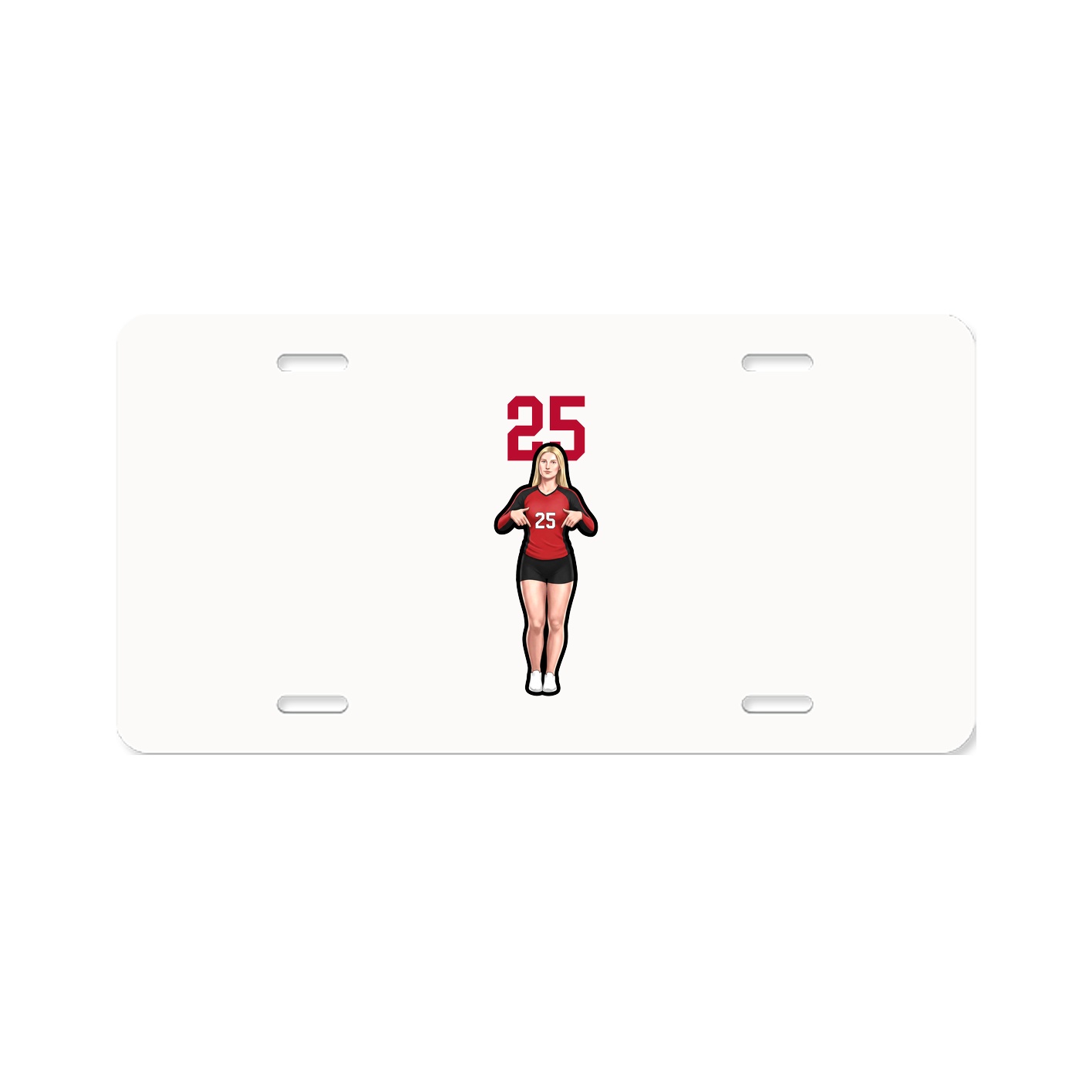 License Plate — Number Top in Classic